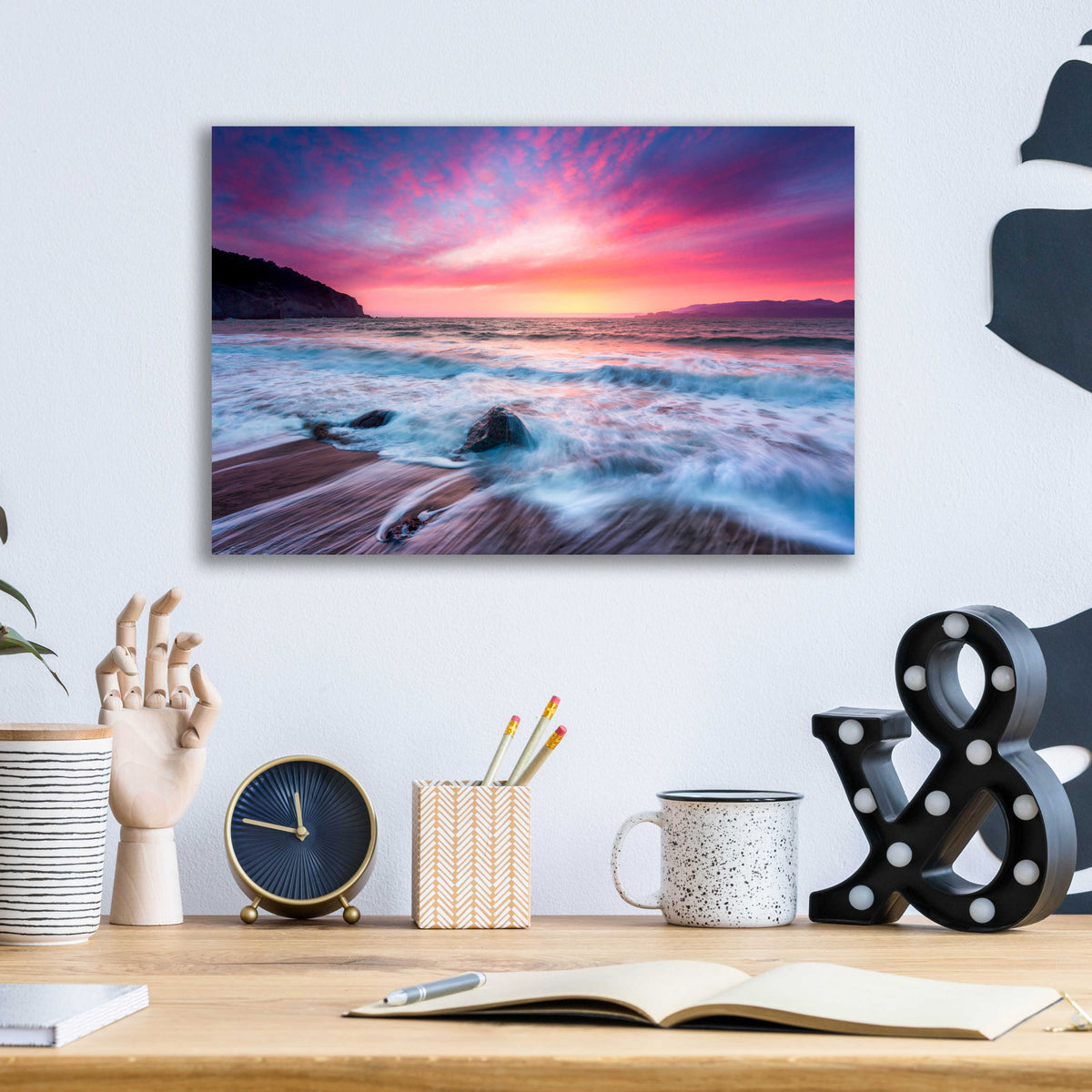 Distant Glow by Ann Gordon - 16x12 acrylic wall art in a room