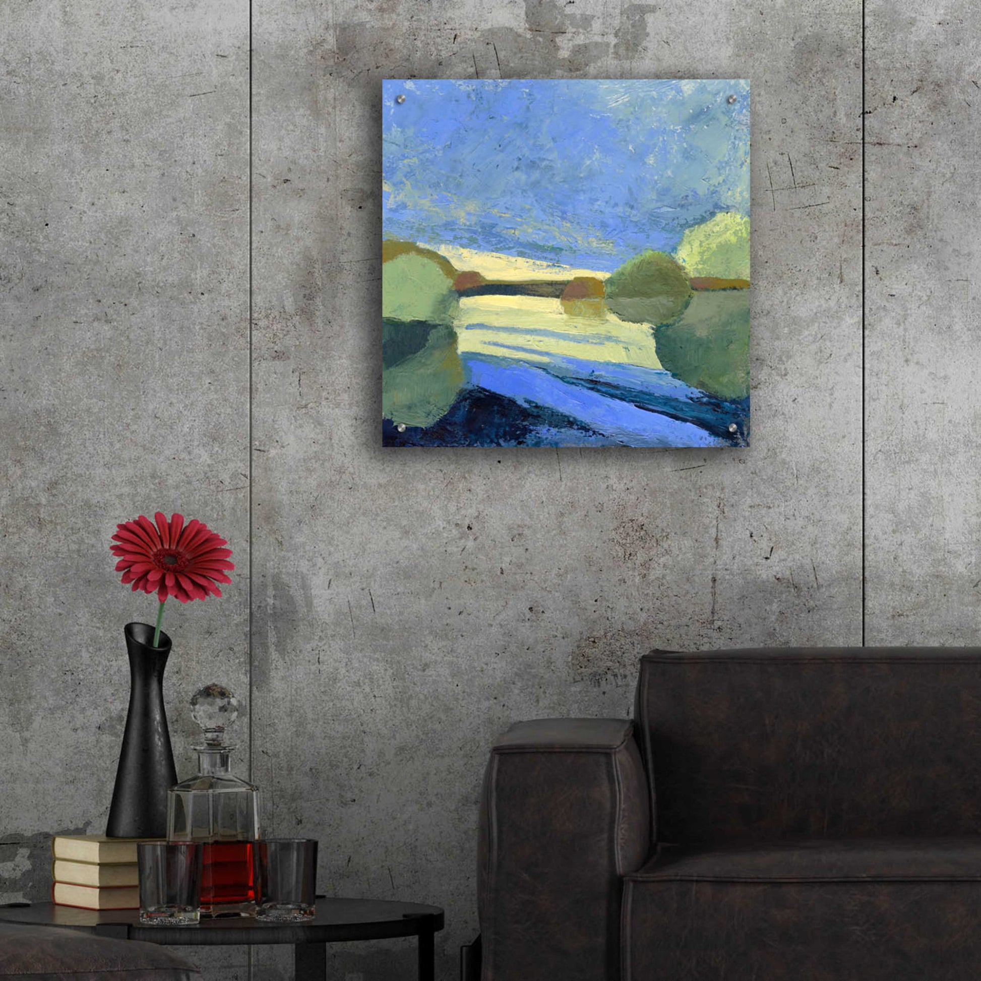 Epic Art 'From The Bridge' by Ann Gordon, Acrylic Glass Wall Art,24x24