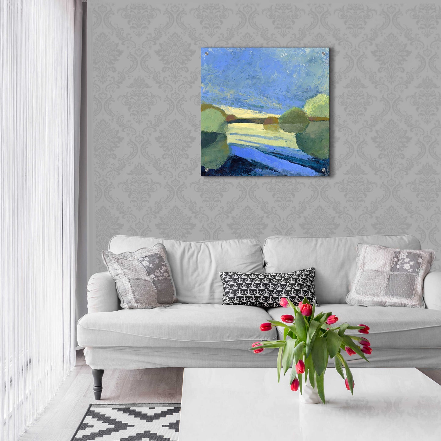 Epic Art 'From The Bridge' by Ann Gordon, Acrylic Glass Wall Art,24x24