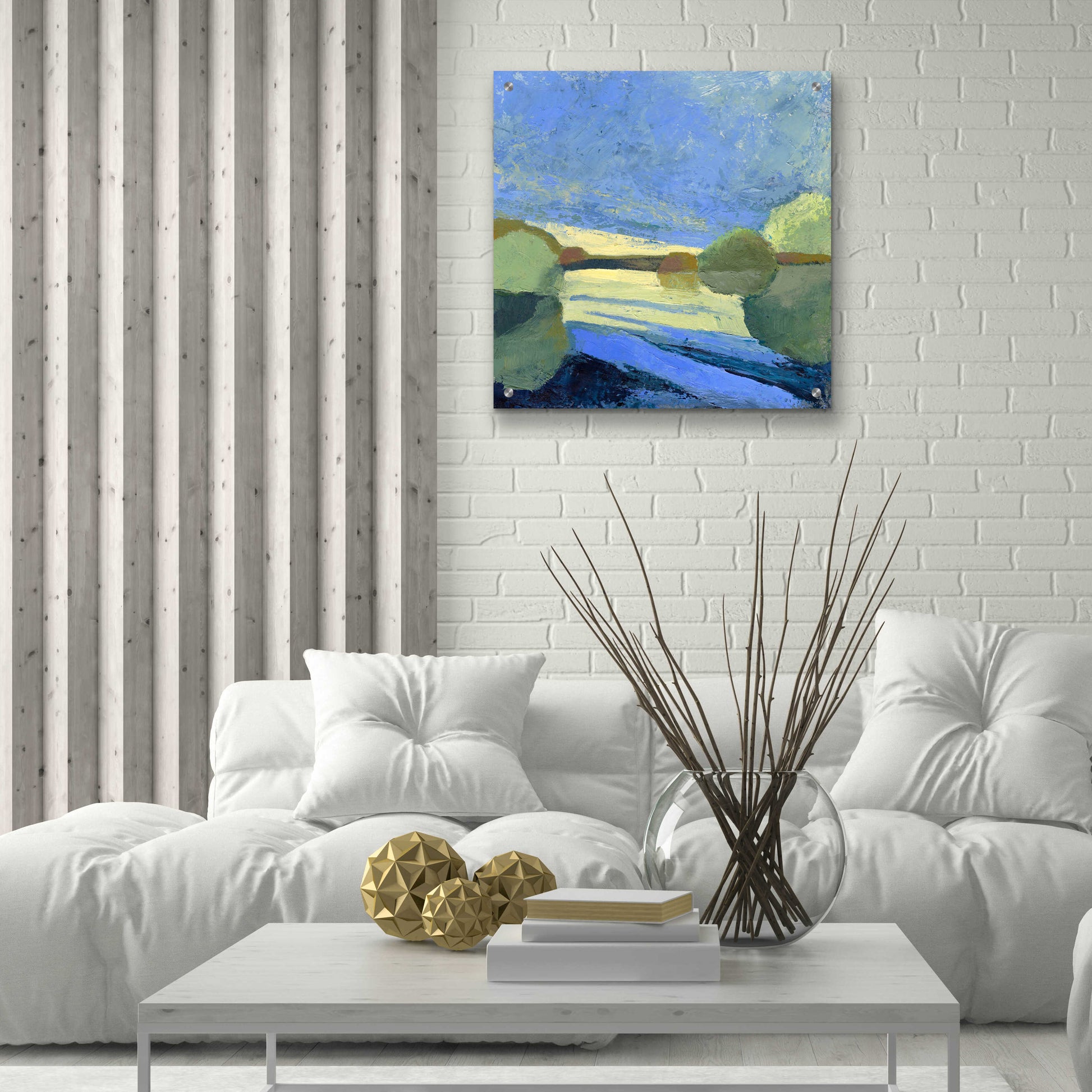 Epic Art 'From The Bridge' by Ann Gordon, Acrylic Glass Wall Art,24x24