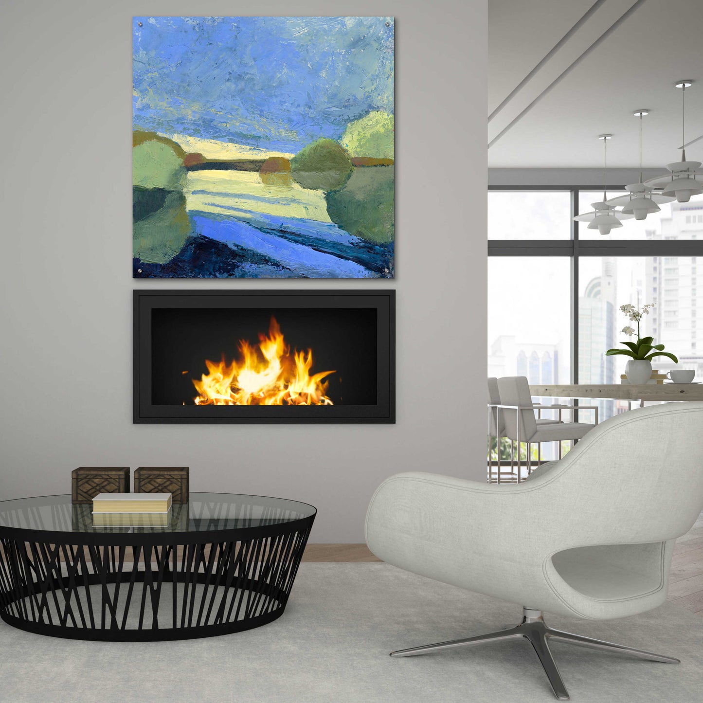 Epic Art 'From The Bridge' by Ann Gordon, Acrylic Glass Wall Art,36x36