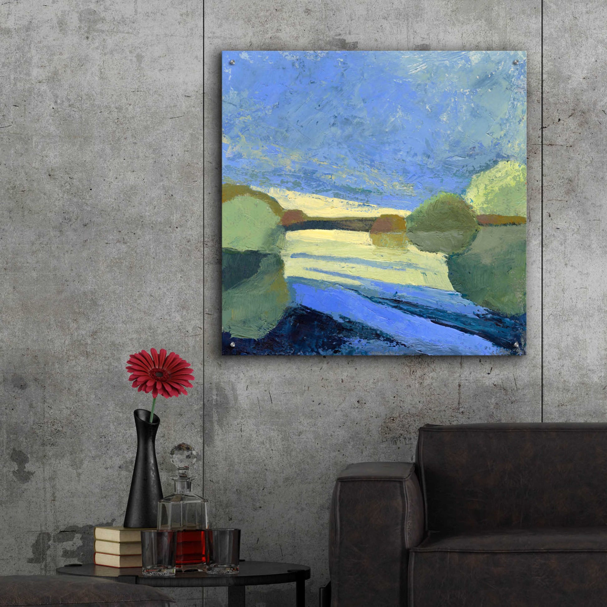 Epic Art 'From The Bridge' by Ann Gordon, Acrylic Glass Wall Art,36x36