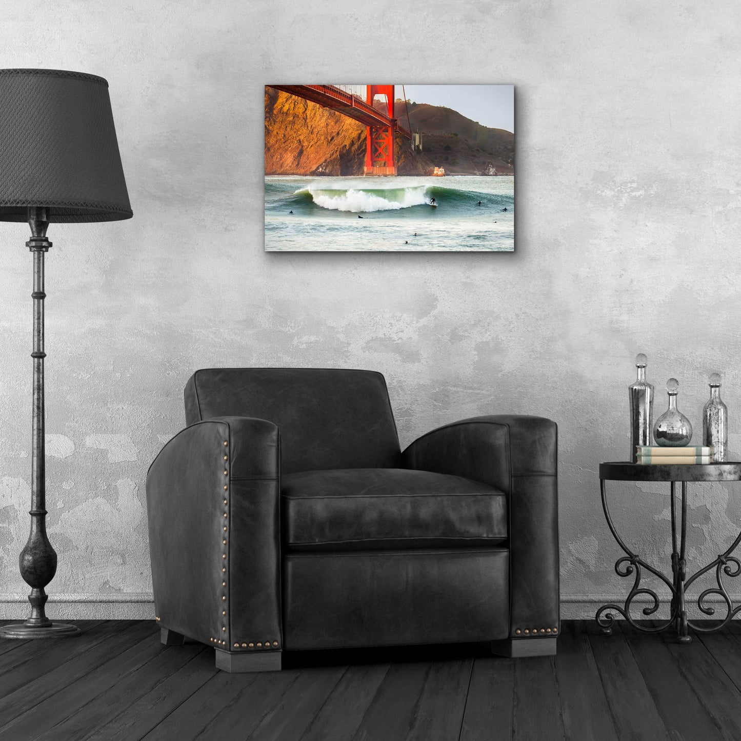 Epic Art 'Golden Surf' by Ann Gordon, Acrylic Glass Wall Art,24x16