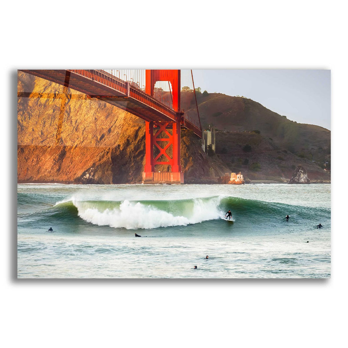 Epic Art 'Golden Surf' by Ann Gordon, Acrylic Glass Wall Art