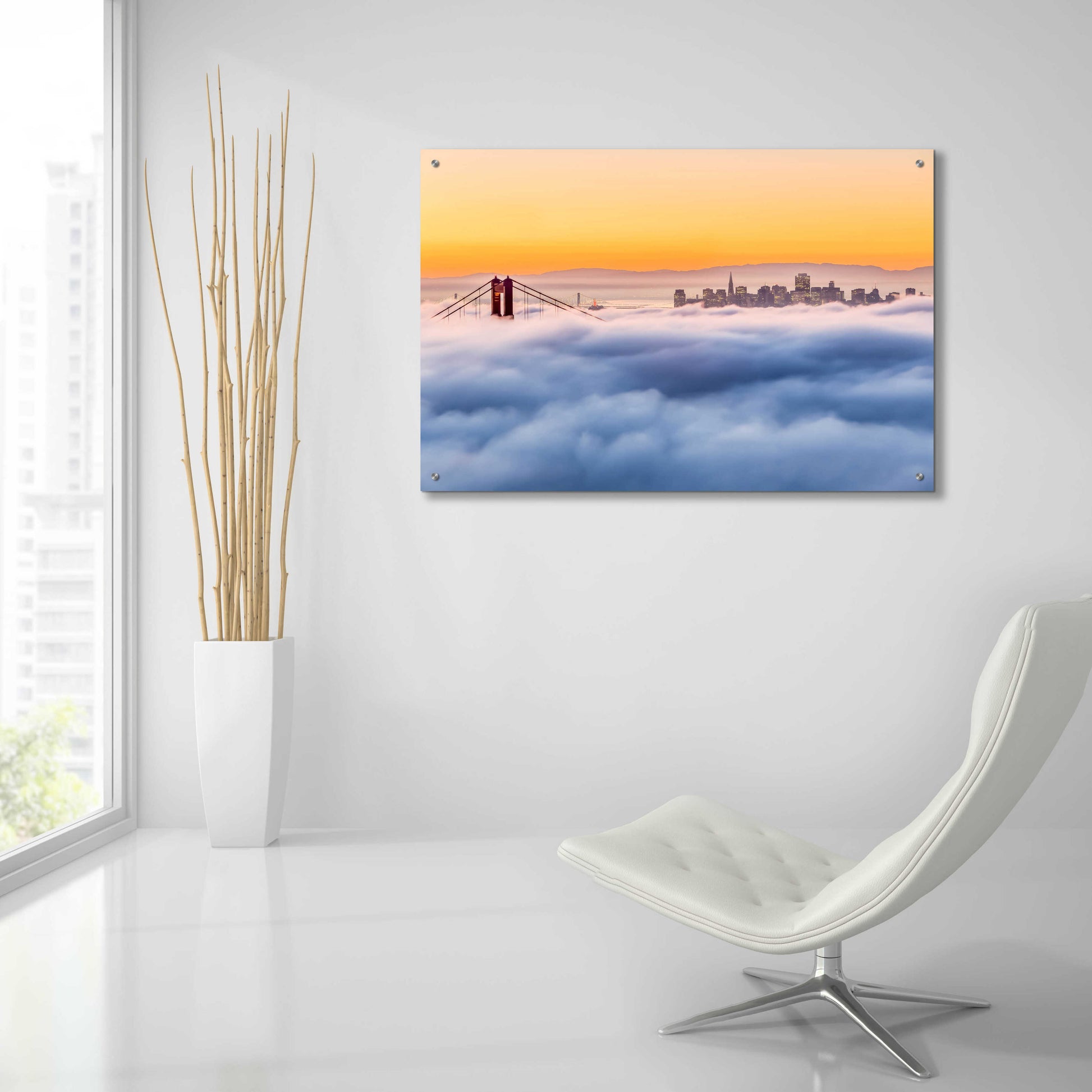 Epic Art 'Morning Fog' by Ann Gordon, Acrylic Glass Wall Art,36x24