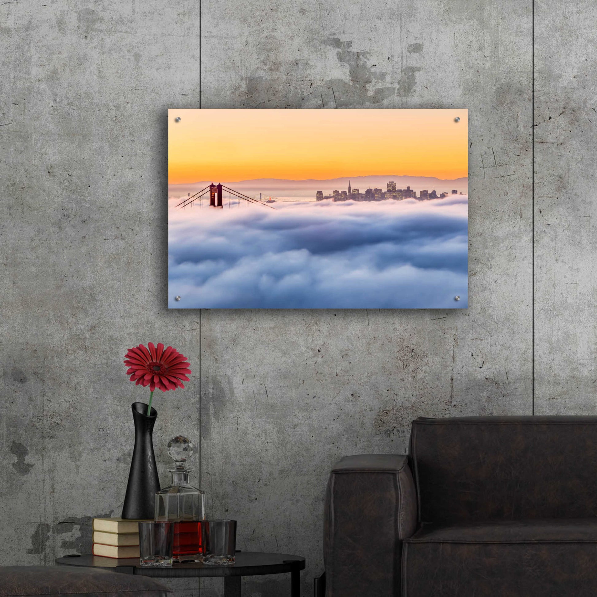 Epic Art 'Morning Fog' by Ann Gordon, Acrylic Glass Wall Art,36x24