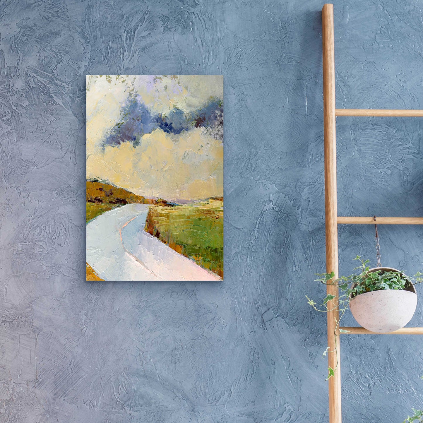 Epic Art 'One Cloud One Road' by Ann Gordon, Acrylic Glass Wall Art,16x24