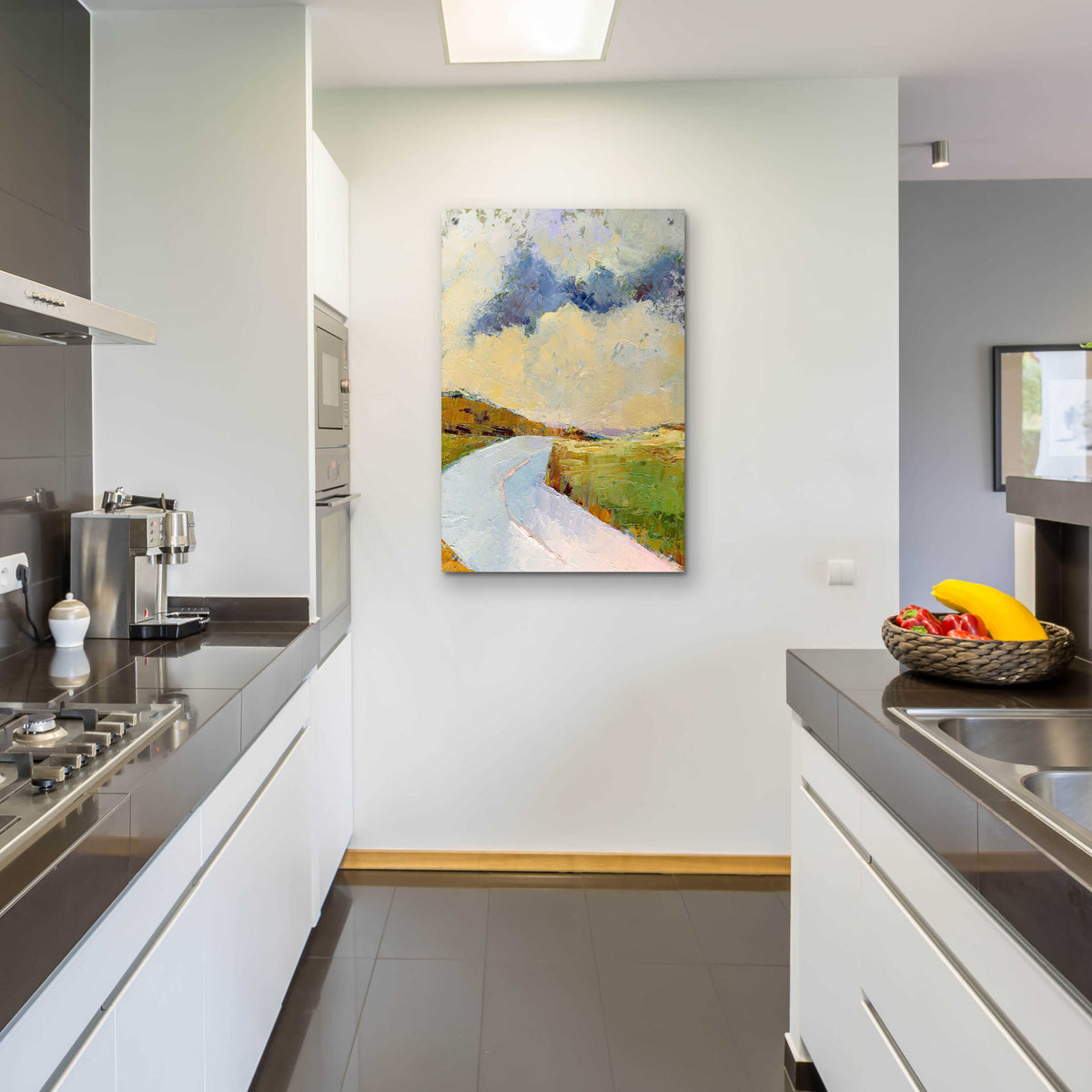 One Cloud One Road by Ann Gordon - 24x36 acrylic wall art in a room