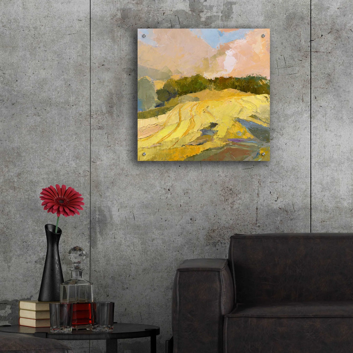 Epic Art 'Overcast Farm Day' by Ann Gordon, Acrylic Glass Wall Art,24x24