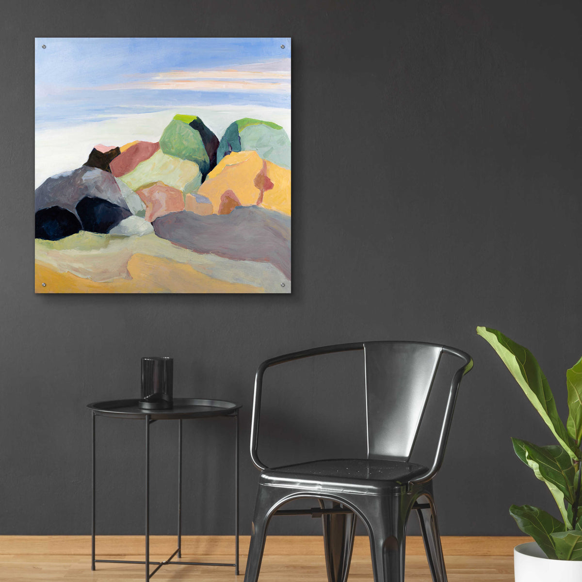 Rockscape by Ann Gordon - 36x36 acrylic wall art in a room