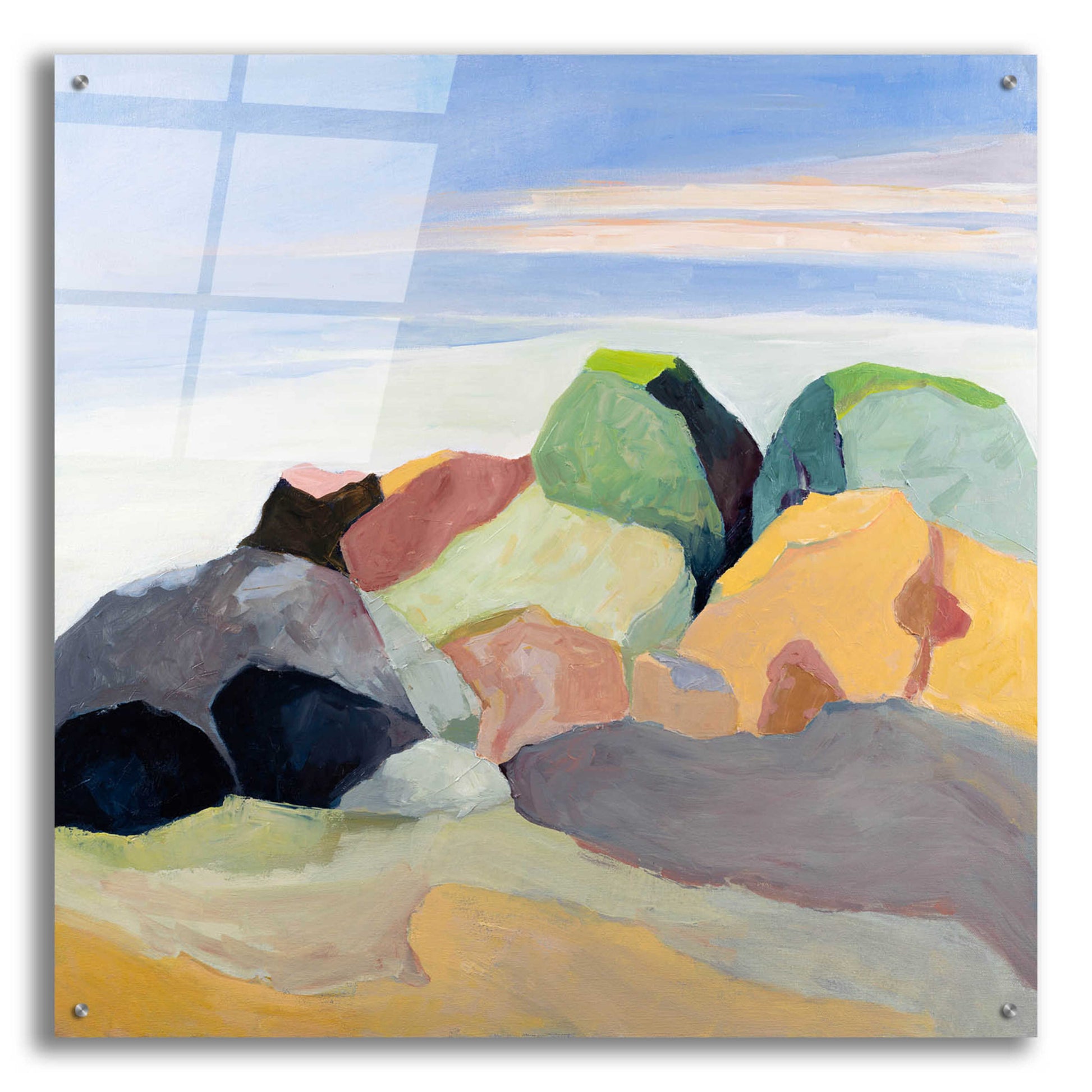 Epic Art 'Rockscape' by Ann Gordon, Acrylic Glass Wall Art,36x36