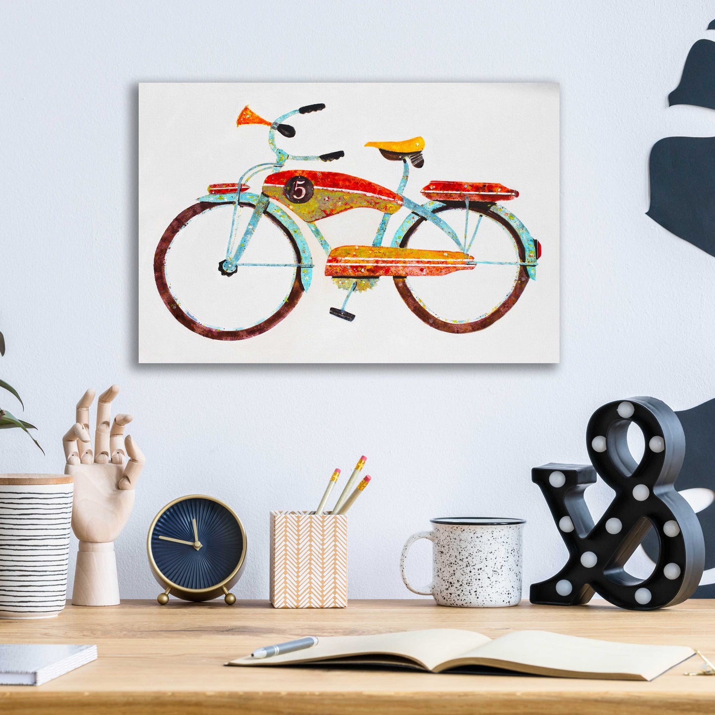 Epic Art 'Bike No. 5' by Anthony Grant, Acrylic Glass Wall Art,16x12