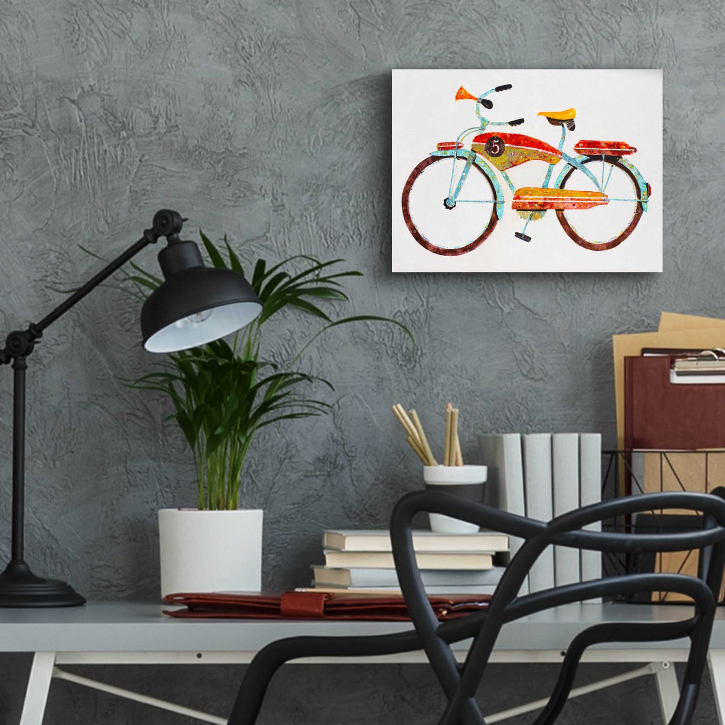 Epic Art 'Bike No. 5' by Anthony Grant, Acrylic Glass Wall Art,16x12