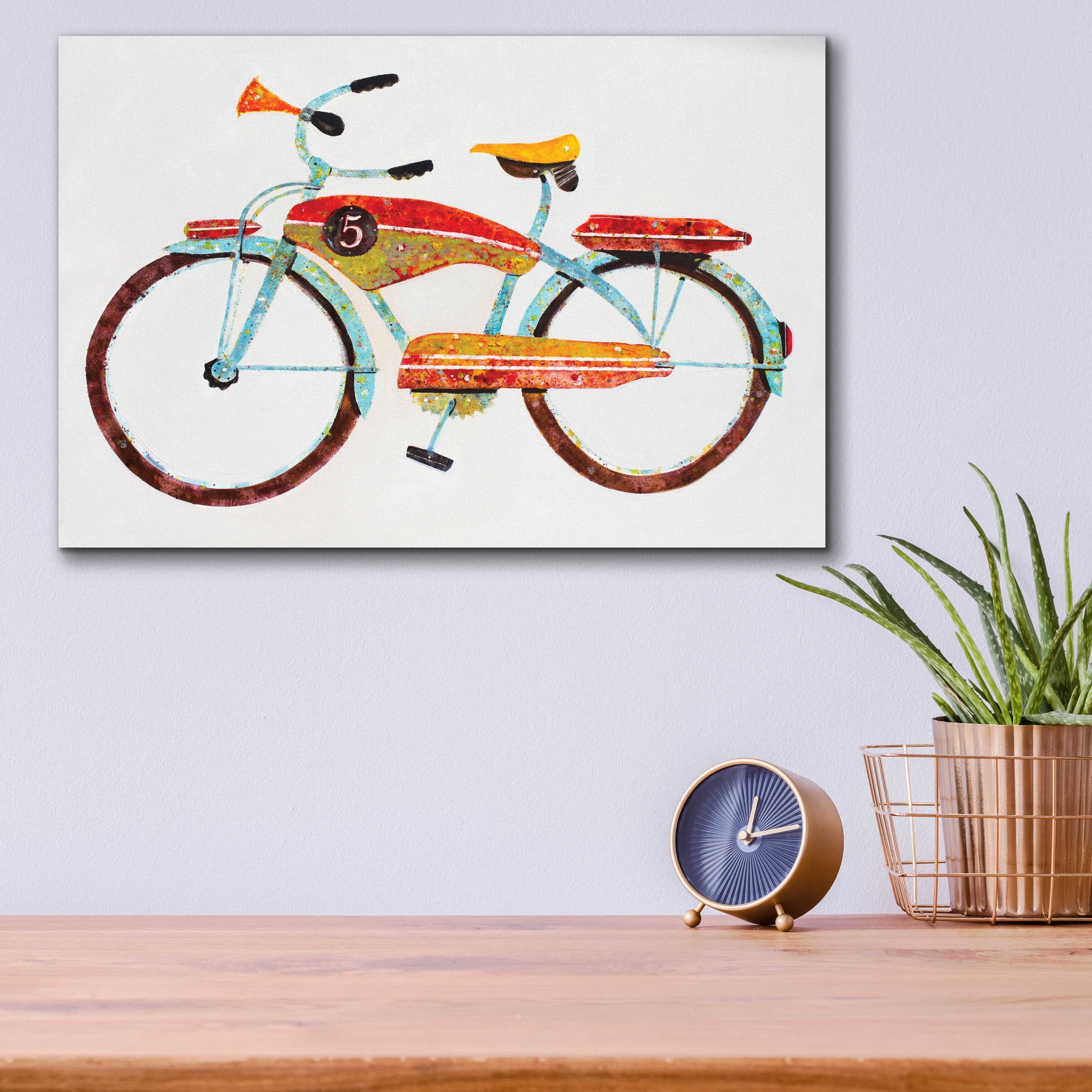 Epic Art 'Bike No. 5' by Anthony Grant, Acrylic Glass Wall Art,16x12