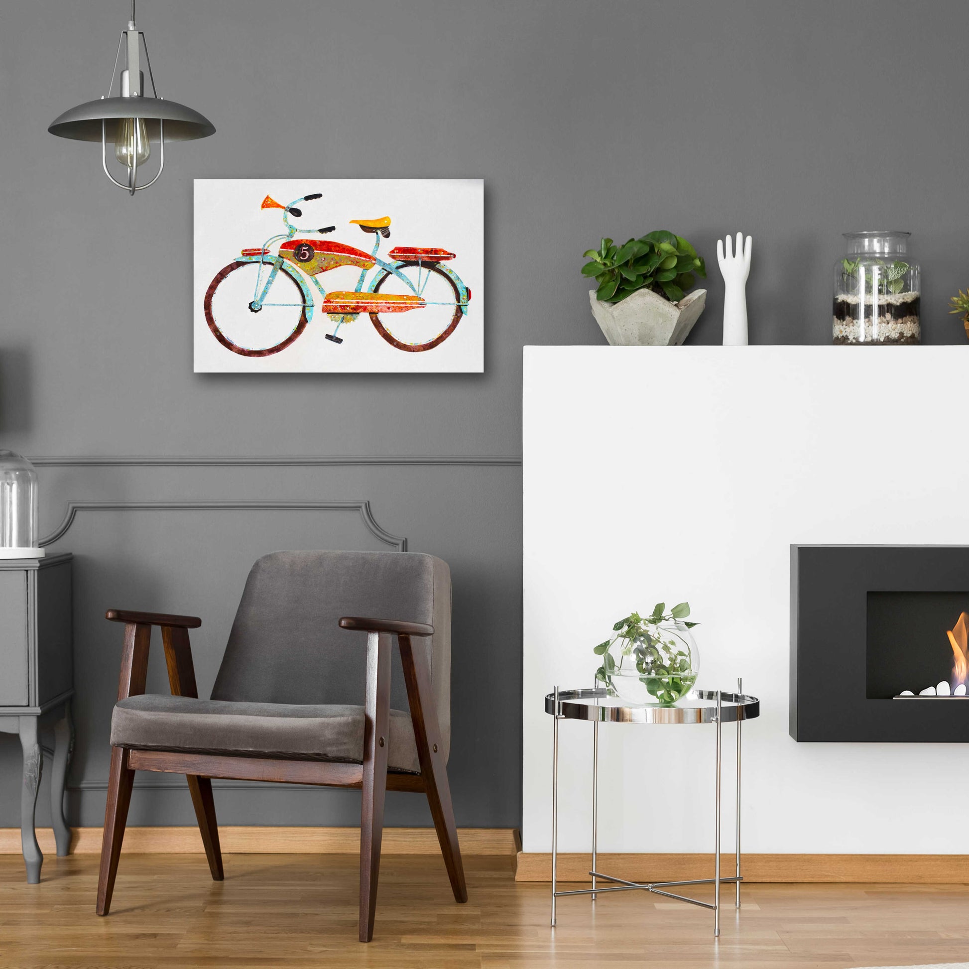 Epic Art 'Bike No. 5' by Anthony Grant, Acrylic Glass Wall Art,24x16