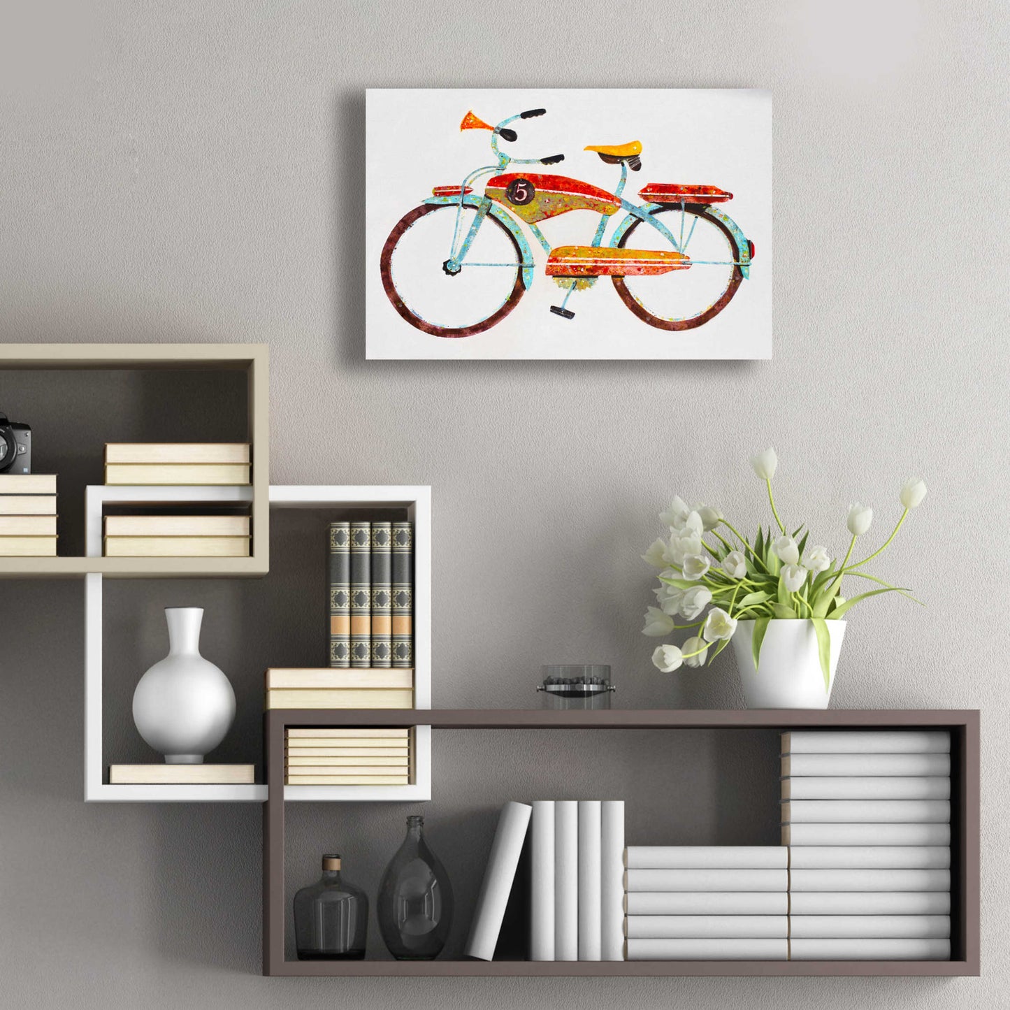 Epic Art 'Bike No. 5' by Anthony Grant, Acrylic Glass Wall Art,24x16