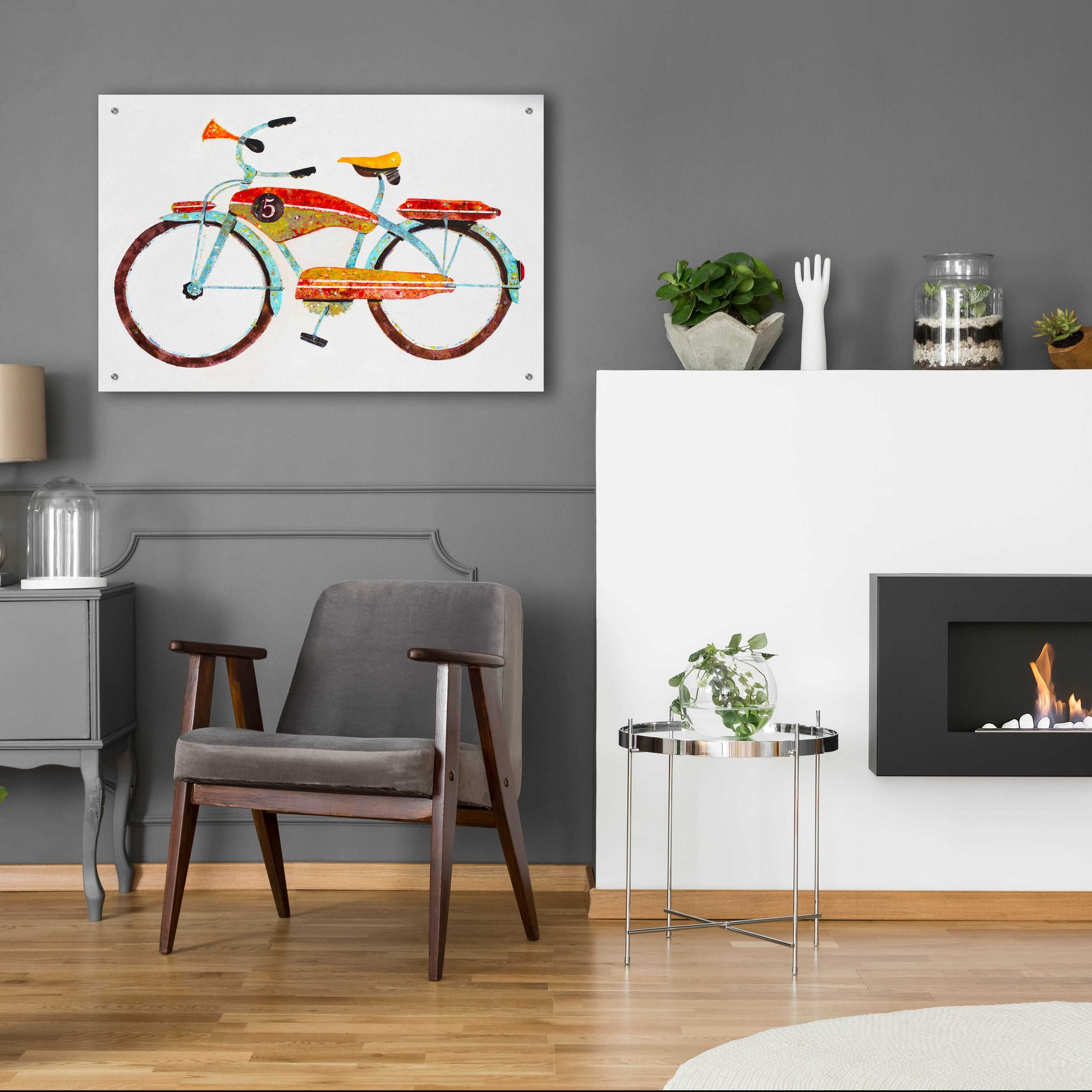 Epic Art 'Bike No. 5' by Anthony Grant, Acrylic Glass Wall Art,36x24