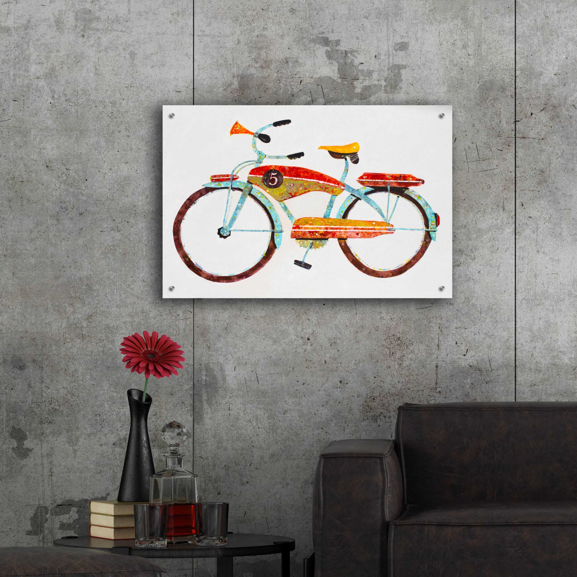 Epic Art 'Bike No. 5' by Anthony Grant, Acrylic Glass Wall Art,36x24