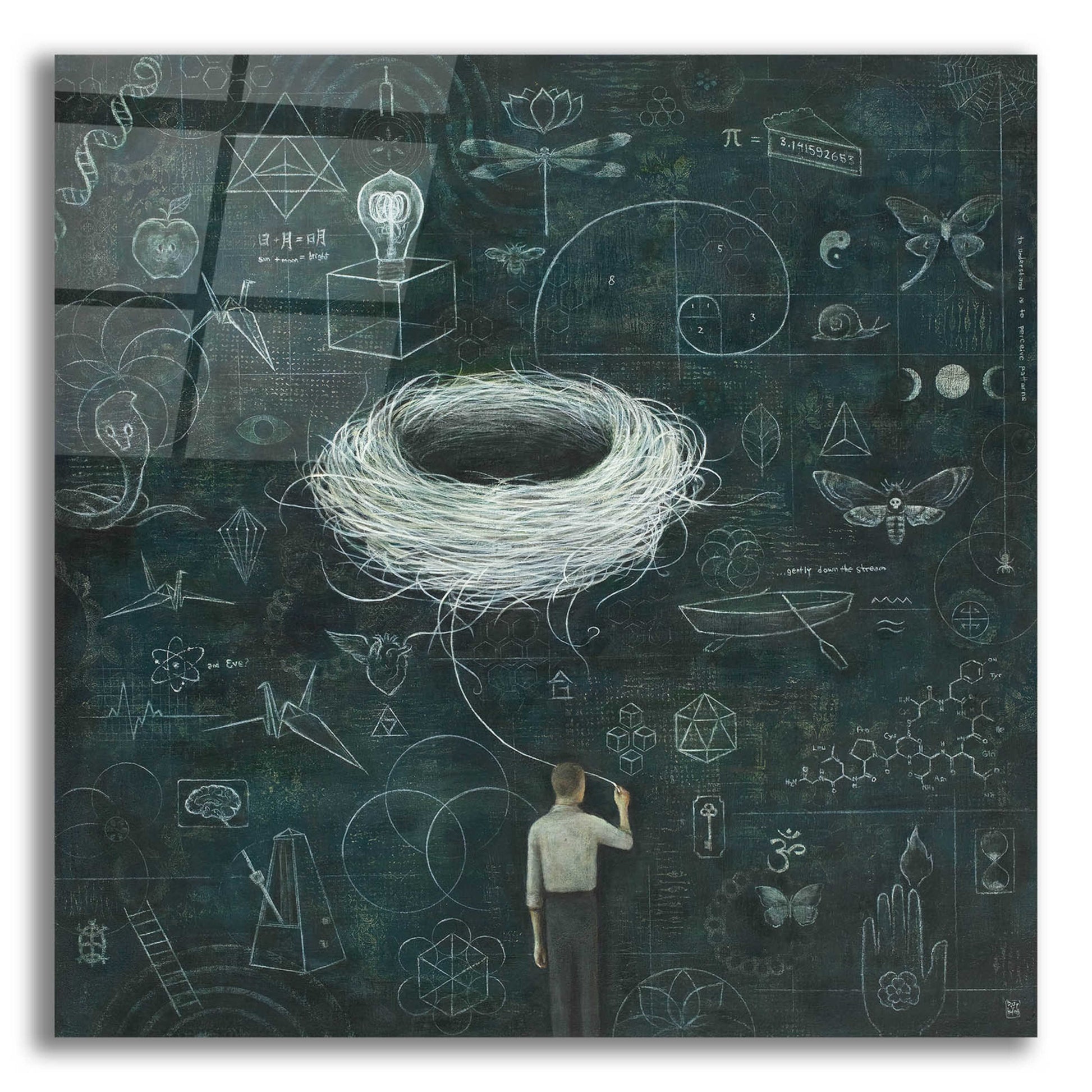 Epic Art 'Drafting Drifting ConsciousNest' by Duy Huynh, Acrylic Glass Wall Art,12x12