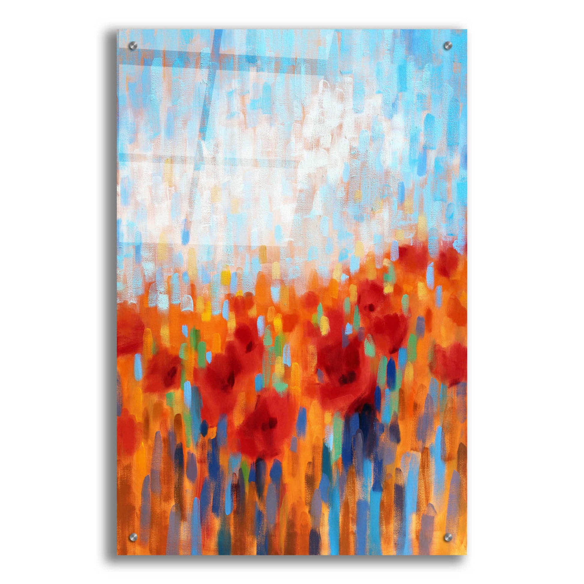 Epic Art 'Poppy Walk' by Claire Hardy, Acrylic Glass Wall Art,24x36