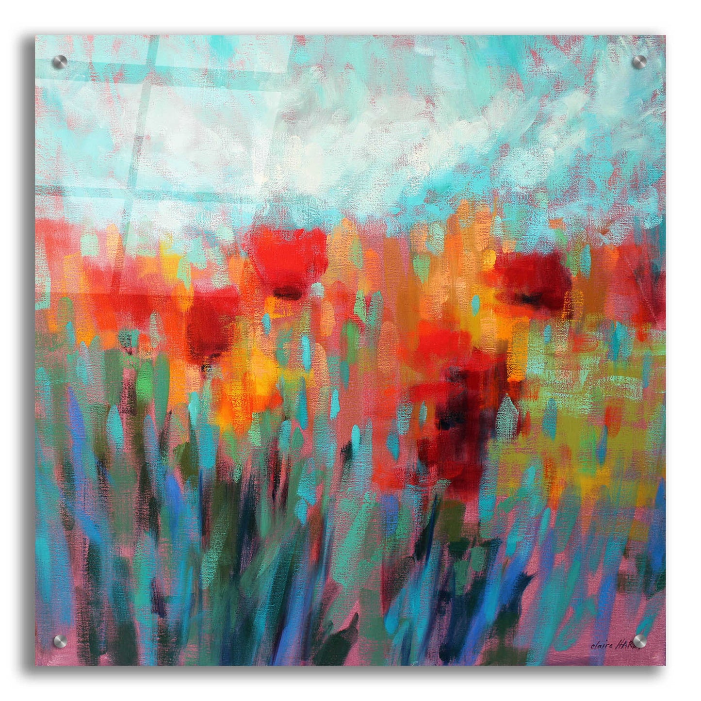 Epic Art 'Shimmering' by Claire Hardy, Acrylic Glass Wall Art,24x24