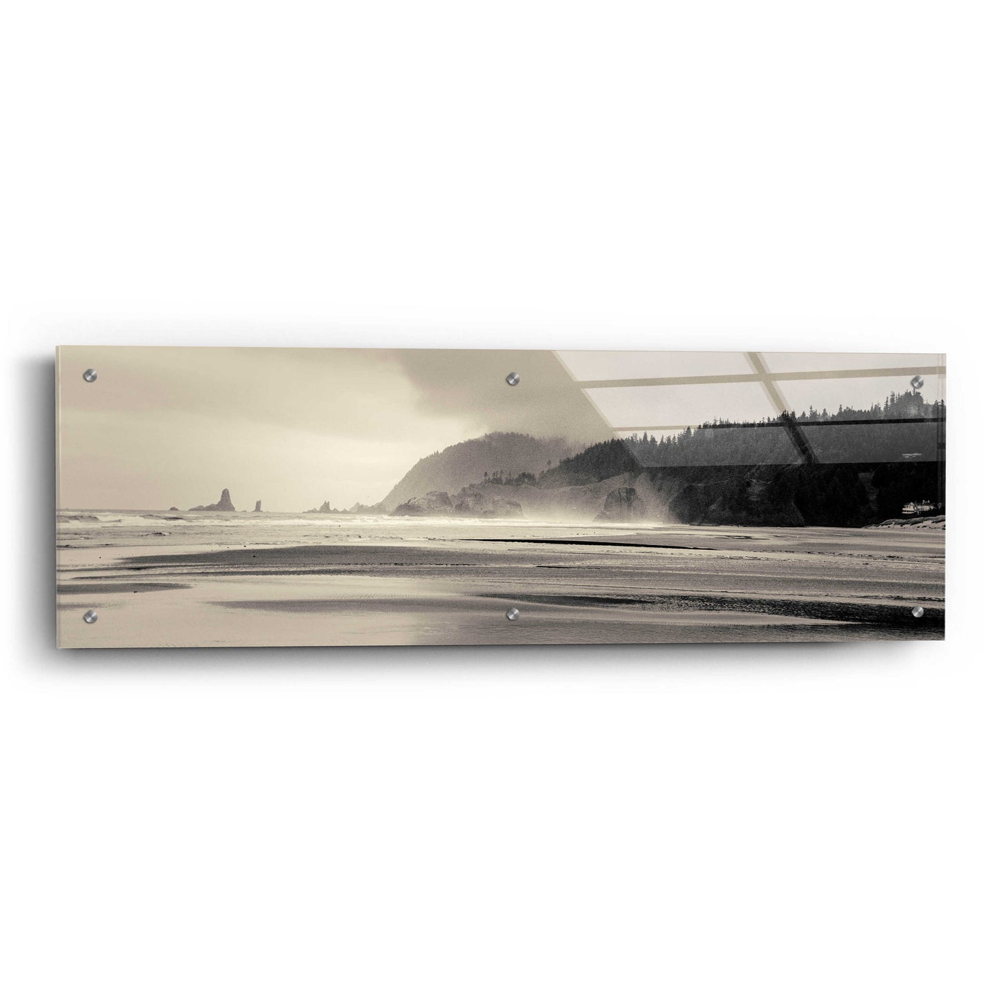 Epic Art 'Cannon Beach No. 7' by Gary Horsfall, Acrylic Glass Wall Art,36x12