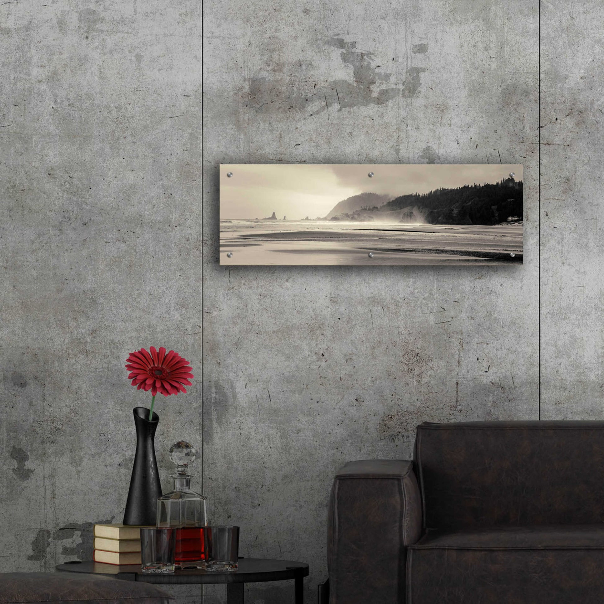 Epic Art 'Cannon Beach No. 7' by Gary Horsfall, Acrylic Glass Wall Art,36x12