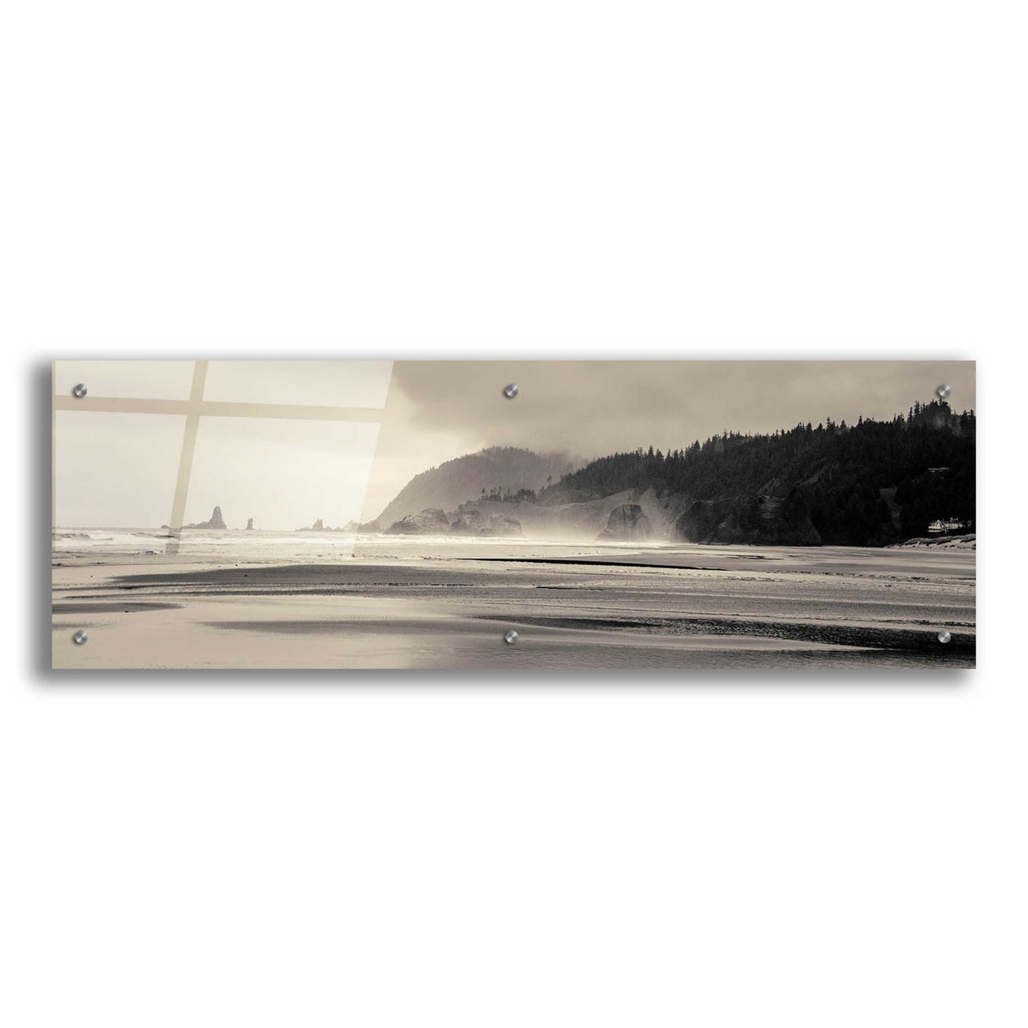 Epic Art 'Cannon Beach No. 7' by Gary Horsfall, Acrylic Glass Wall Art,36x12