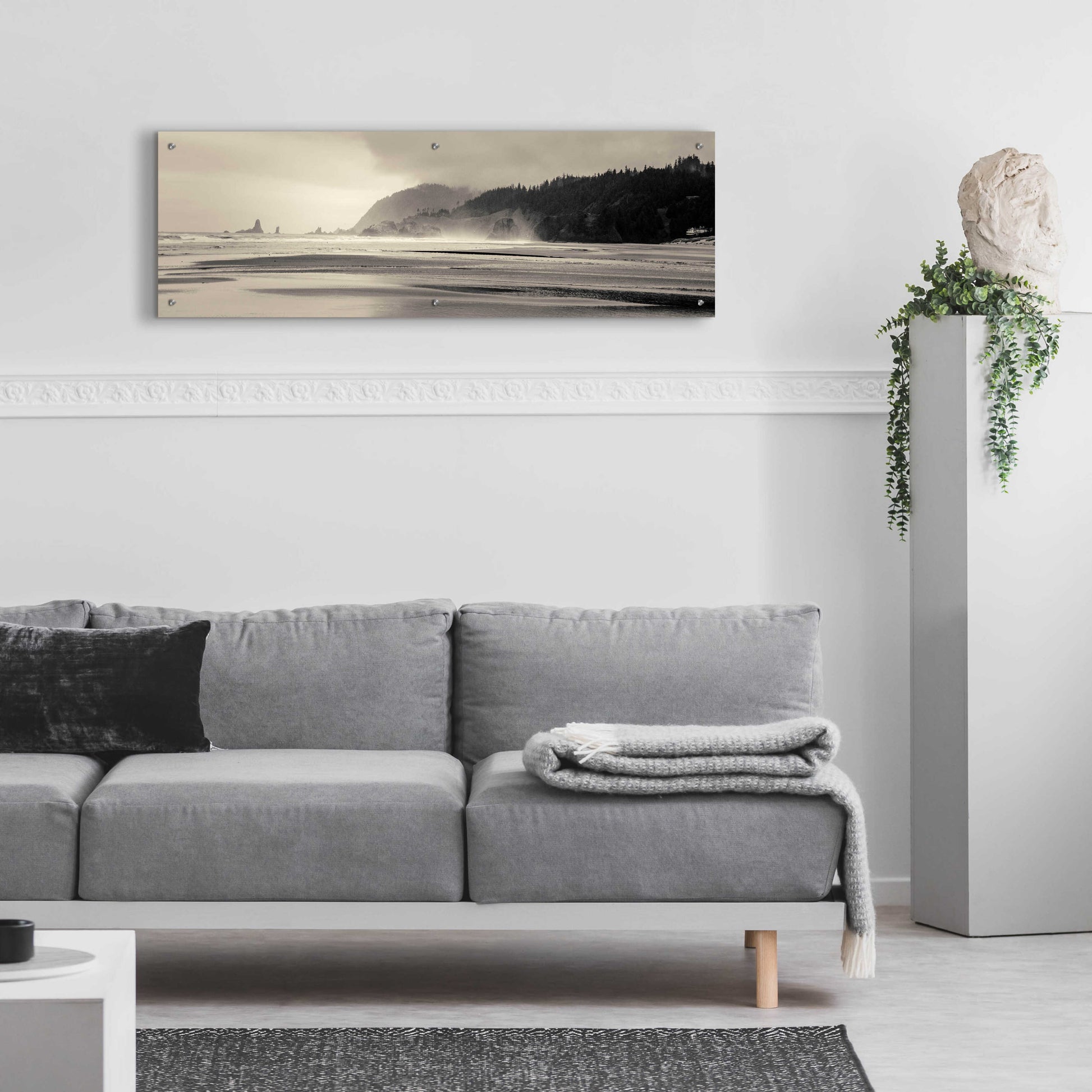 Epic Art 'Cannon Beach No. 7' by Gary Horsfall, Acrylic Glass Wall Art,48x16