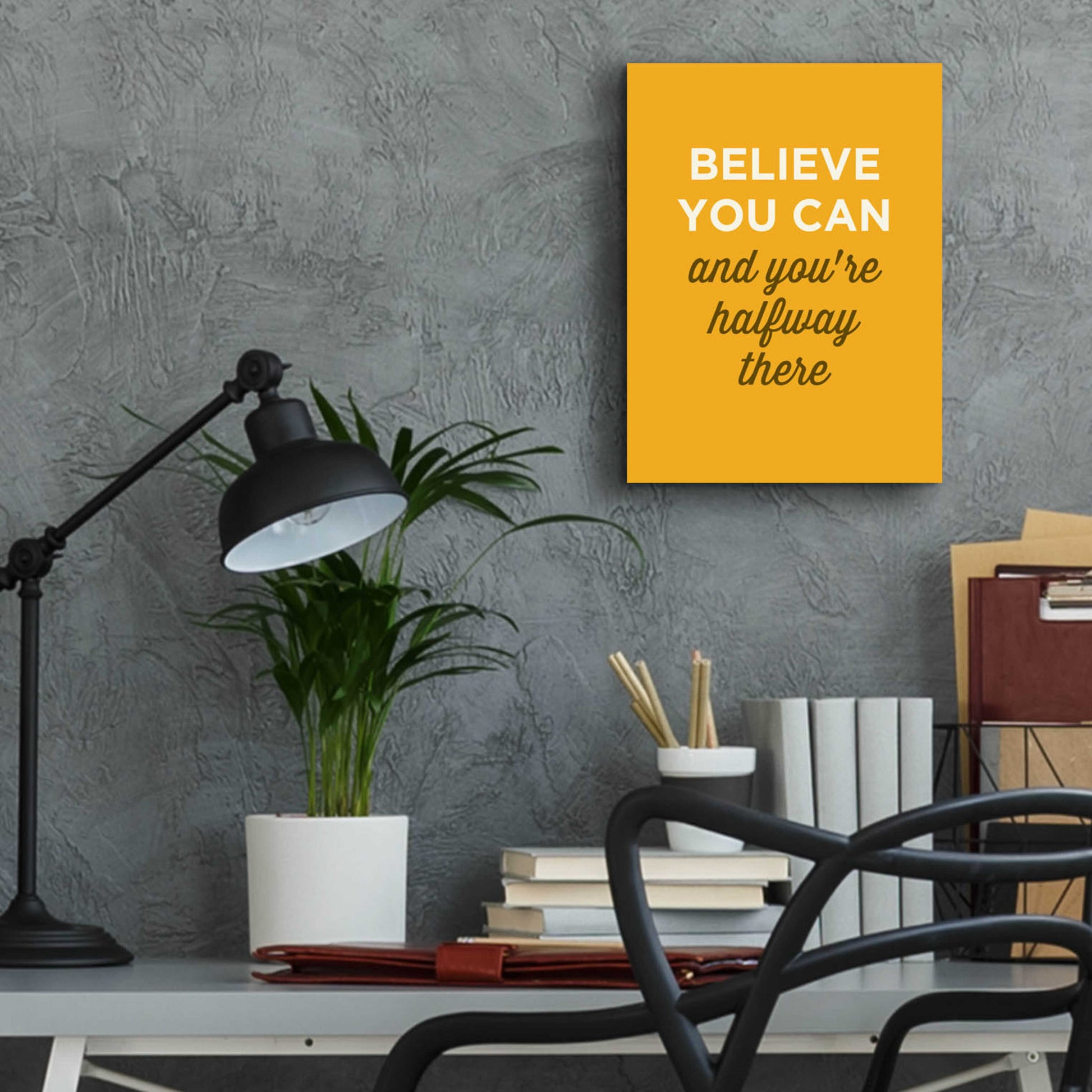 Epic Art 'Believe You Can' by GraphINC, Acrylic Glass Wall Art,12x16