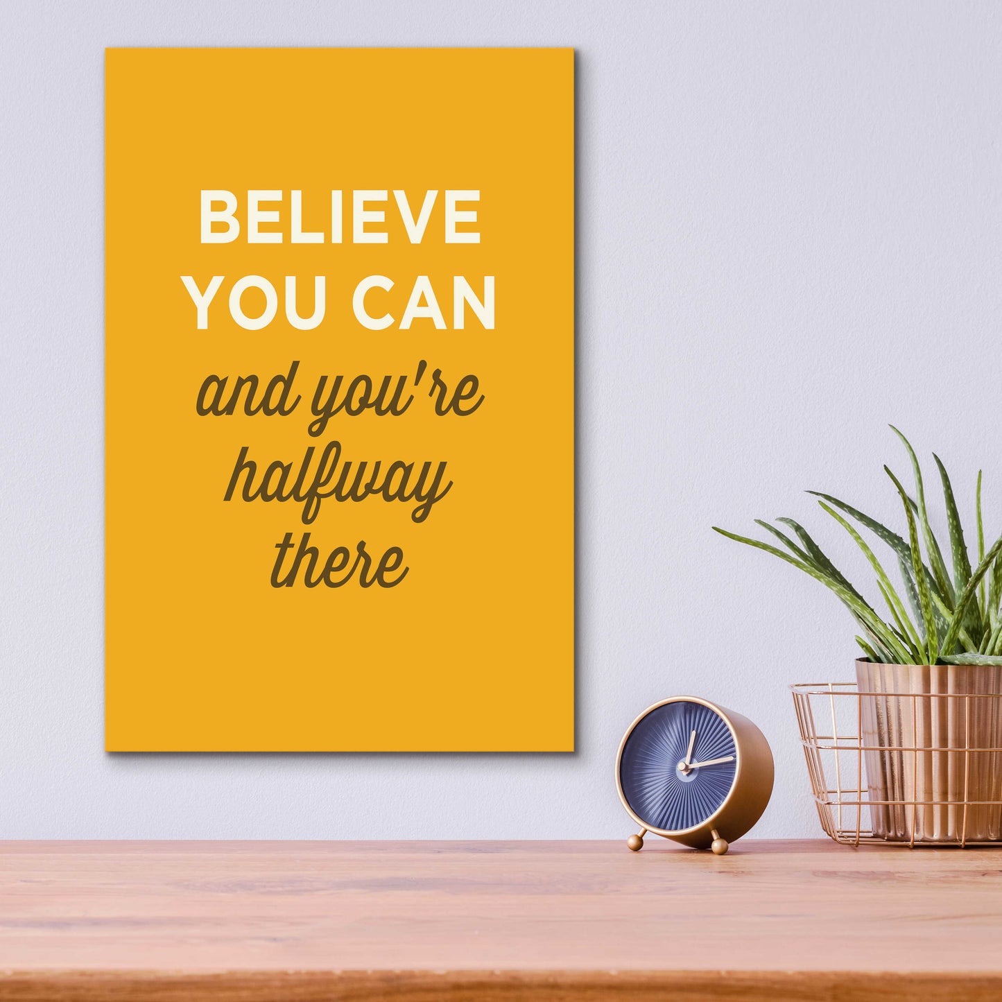 Epic Art 'Believe You Can' by GraphINC, Acrylic Glass Wall Art,12x16