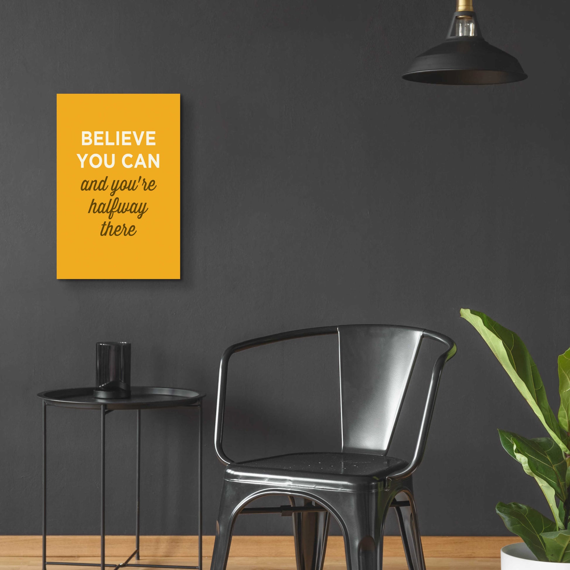 Epic Art 'Believe You Can' by GraphINC, Acrylic Glass Wall Art,16x24