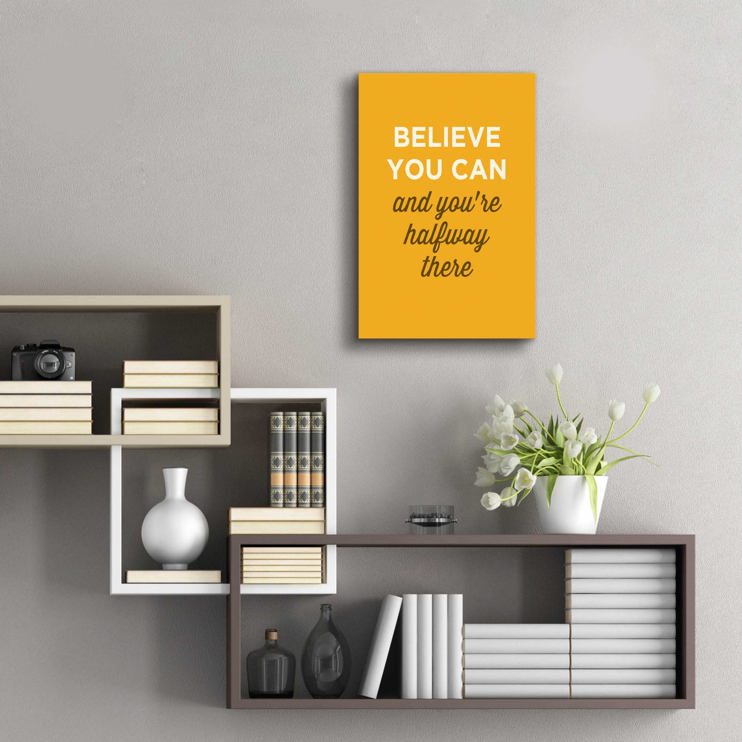 Epic Art 'Believe You Can' by GraphINC, Acrylic Glass Wall Art,16x24