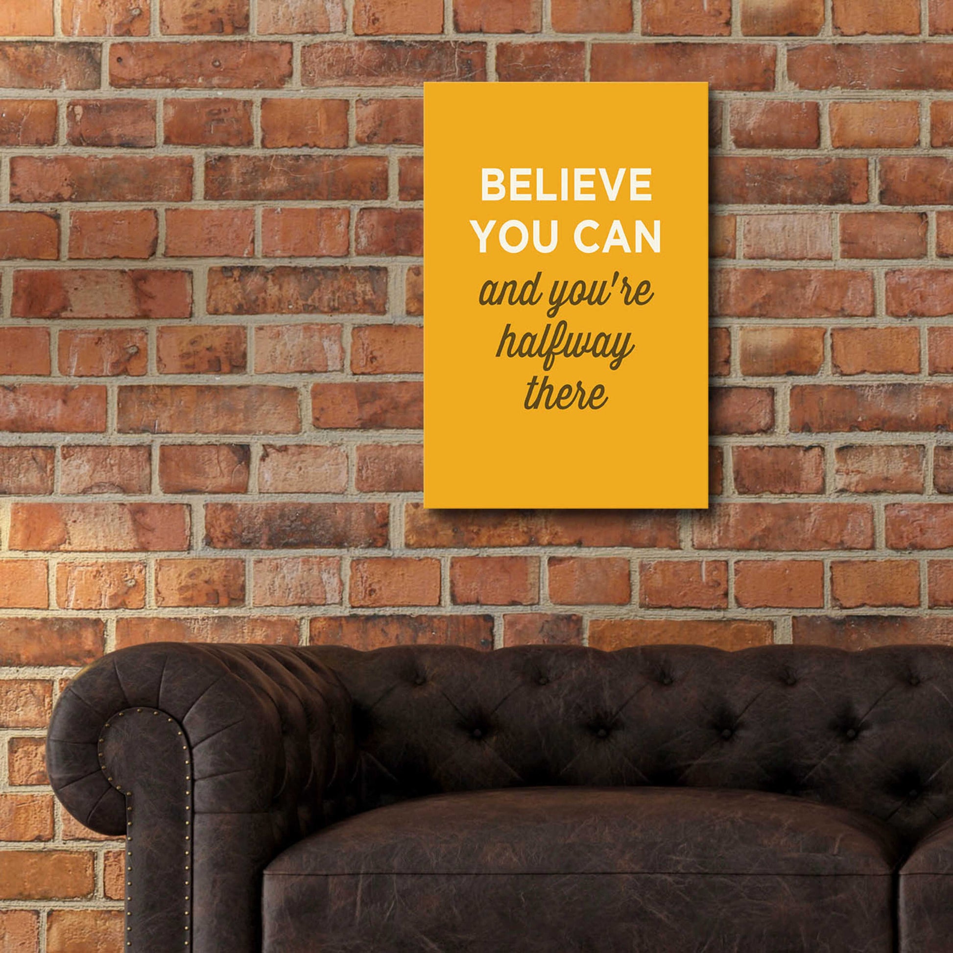 Epic Art 'Believe You Can' by GraphINC, Acrylic Glass Wall Art,16x24