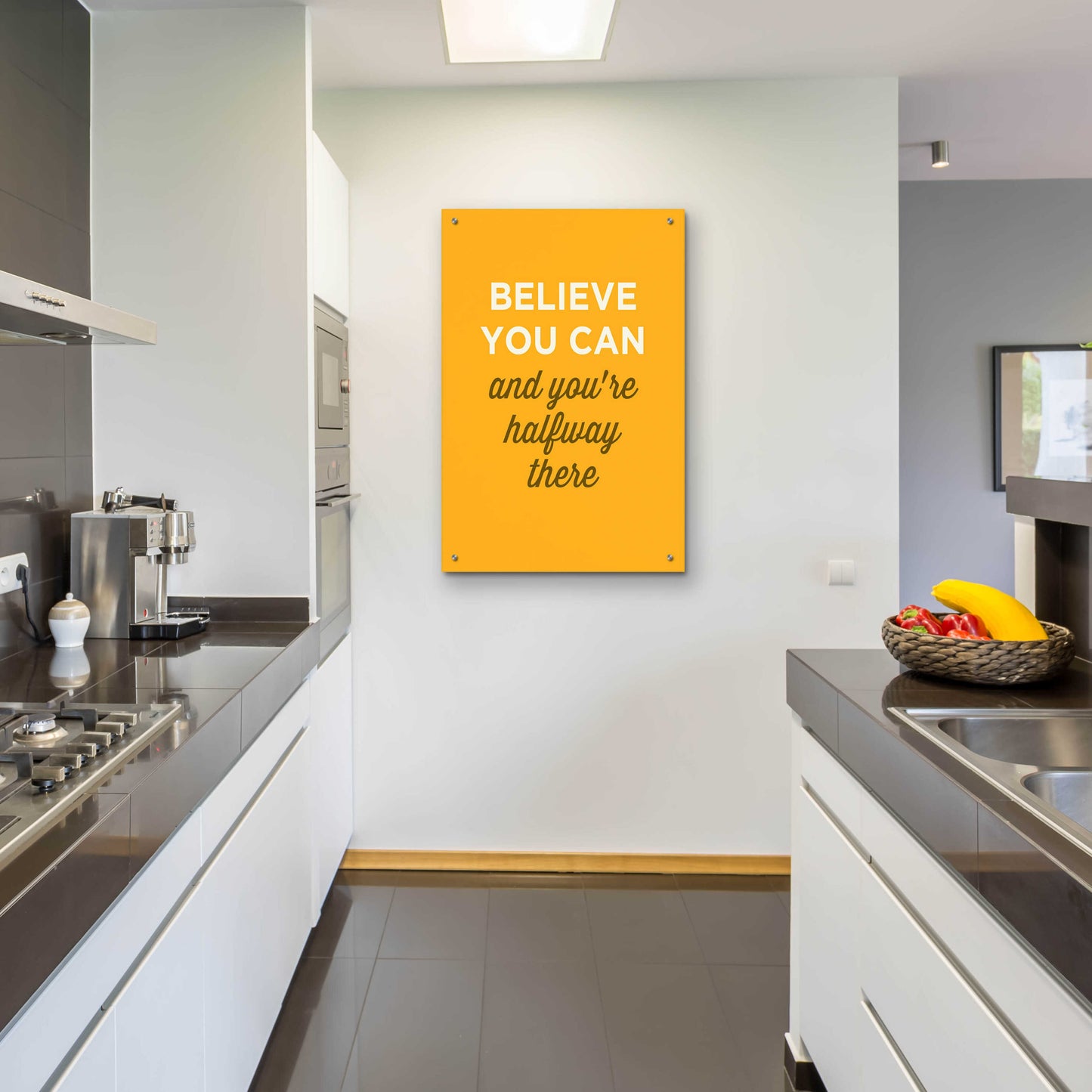 Epic Art 'Believe You Can' by GraphINC, Acrylic Glass Wall Art,24x36