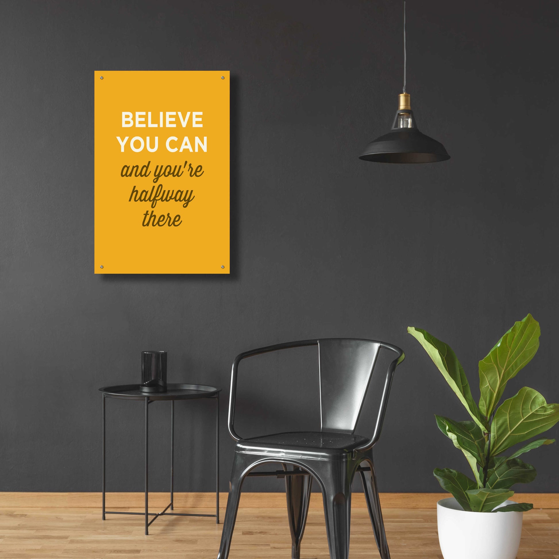 Epic Art 'Believe You Can' by GraphINC, Acrylic Glass Wall Art,24x36