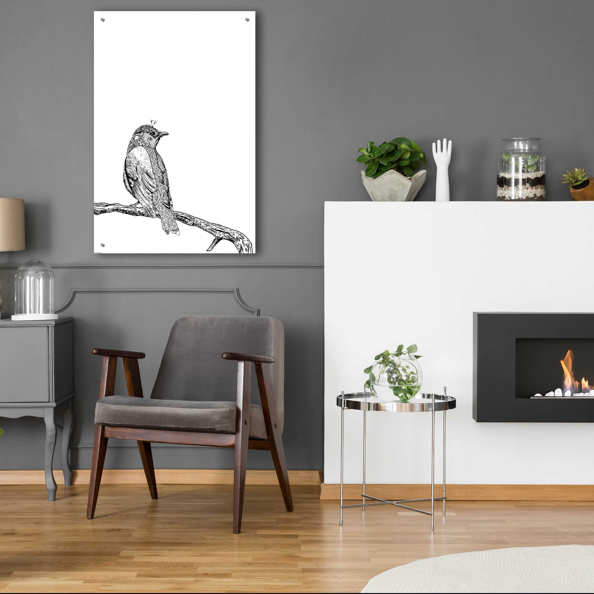 Epic Art 'Bird III' by GraphINC, Acrylic Glass Wall Art,24x36