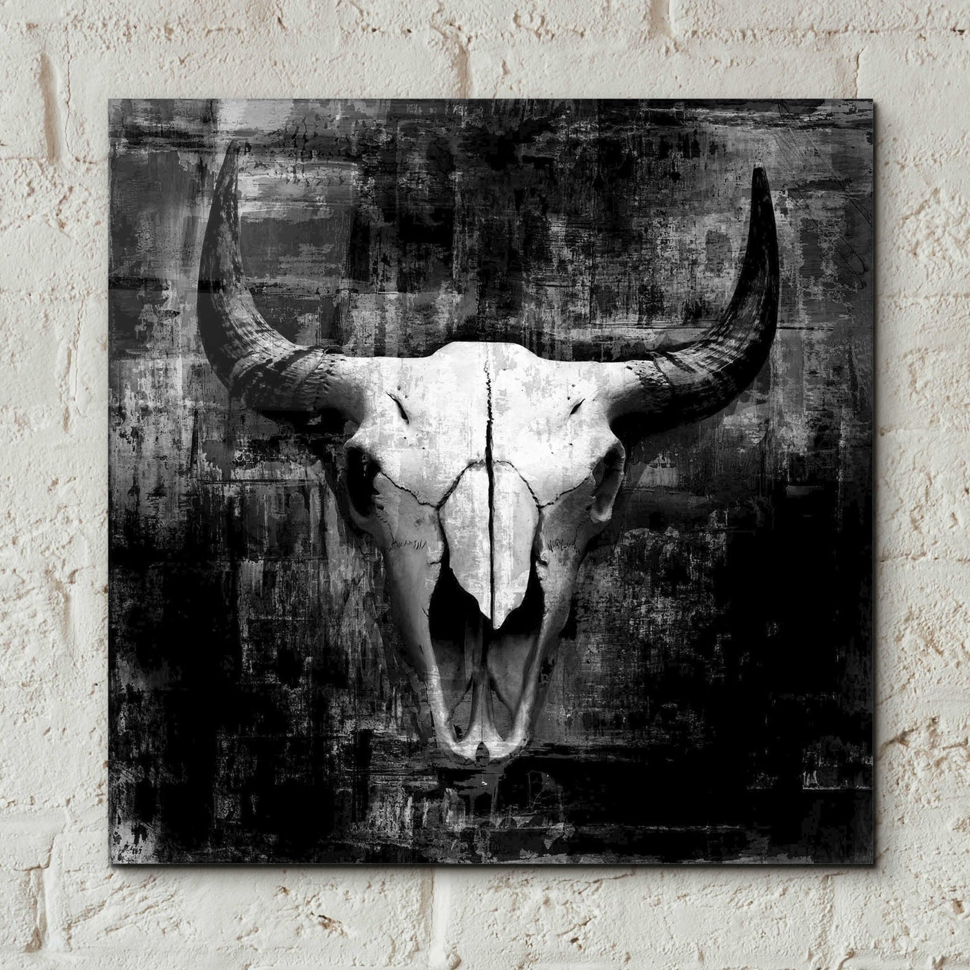 Epic Art 'Black Cowskull' by GraphINC, Acrylic Glass Wall Art,12x12