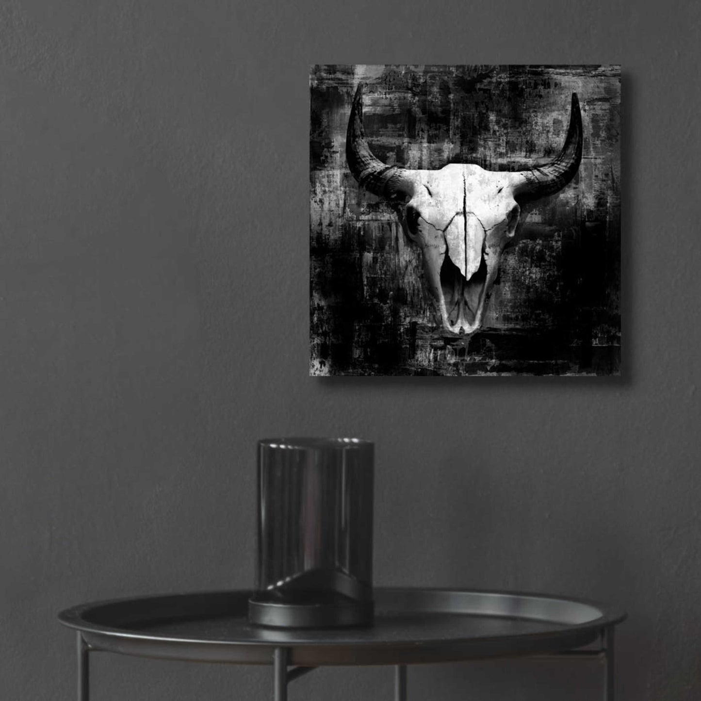 Epic Art 'Black Cowskull' by GraphINC, Acrylic Glass Wall Art,12x12