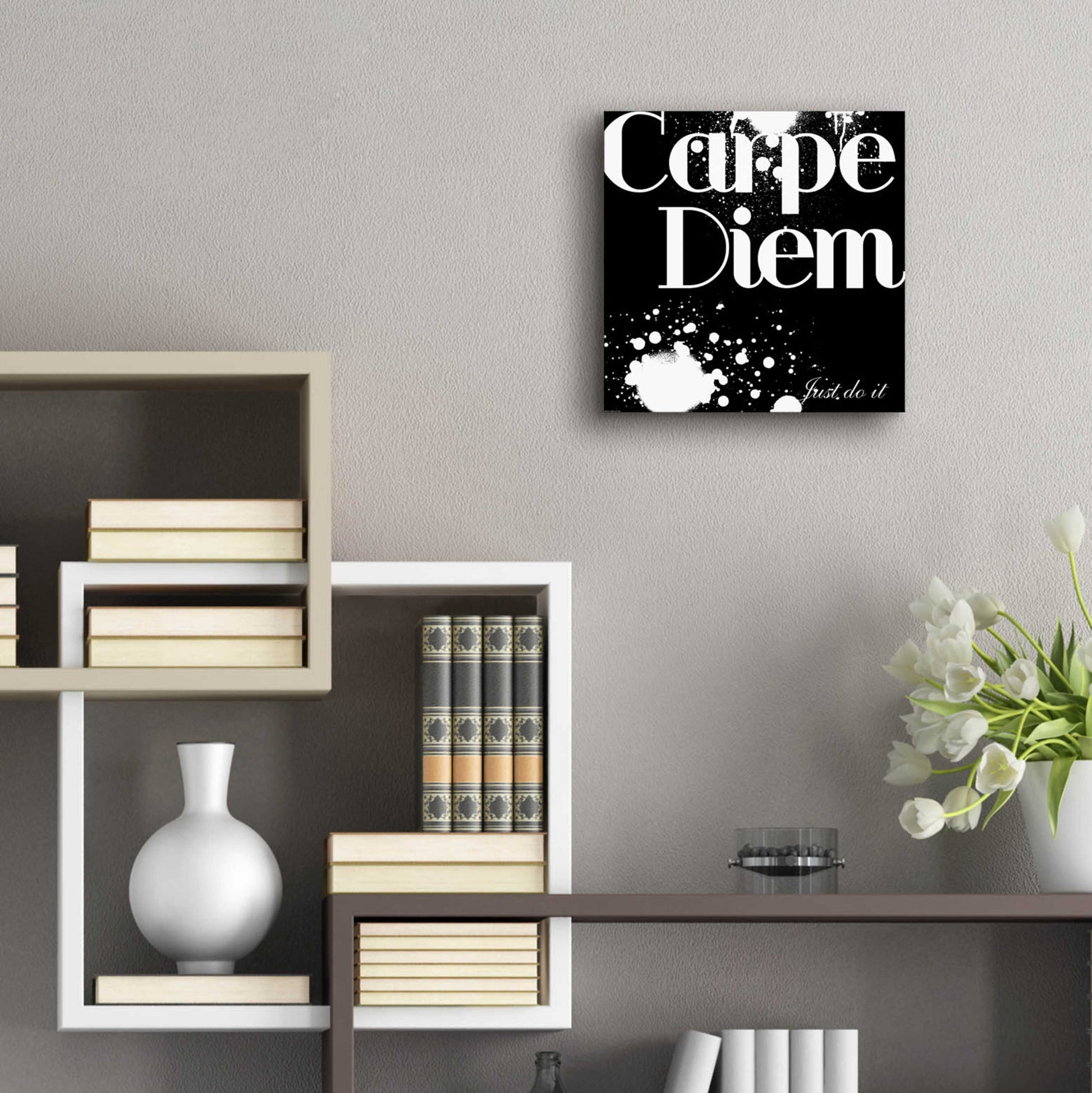 Epic Art 'Carpe Diem' by GraphINC, Acrylic Glass Wall Art,12x12