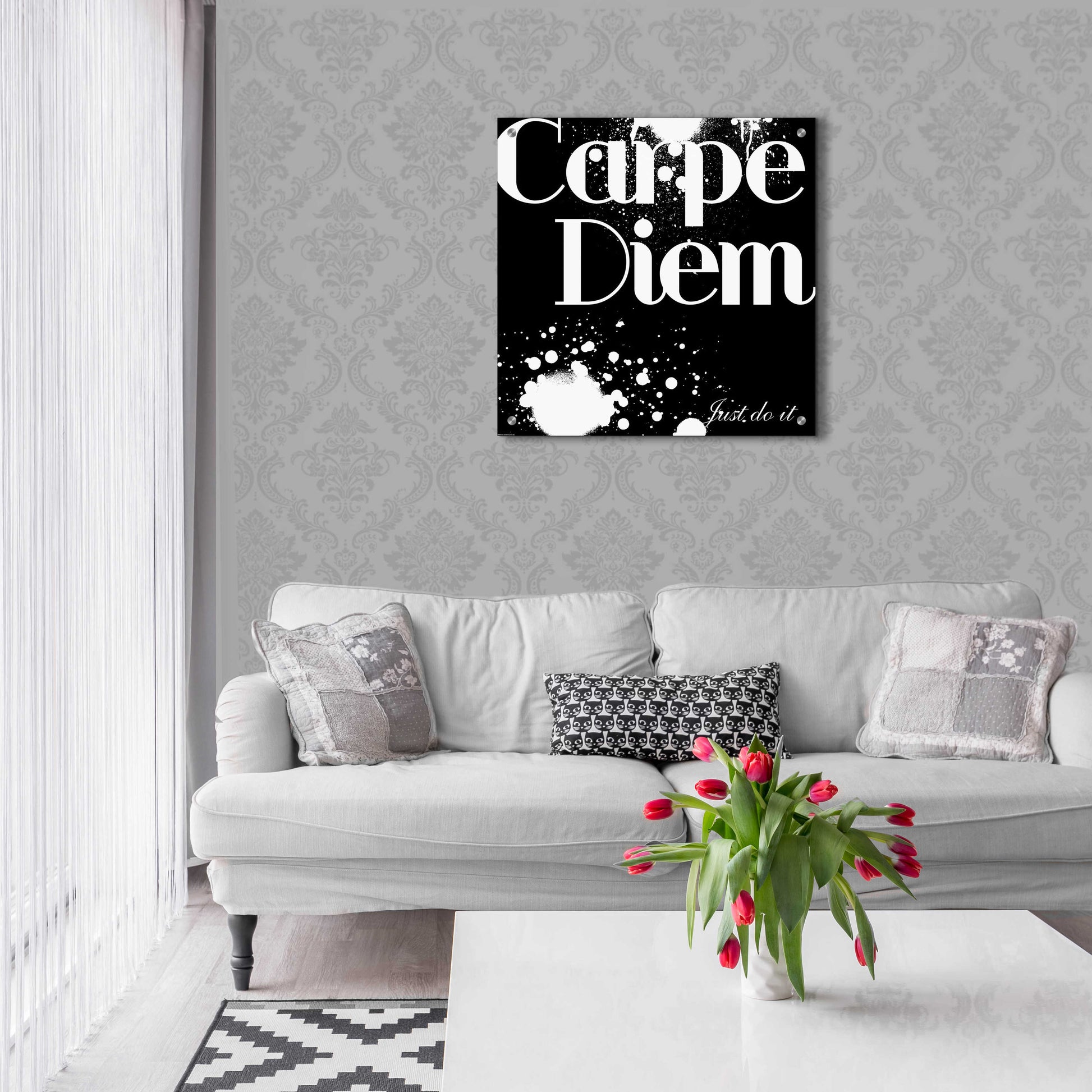 Epic Art 'Carpe Diem' by GraphINC, Acrylic Glass Wall Art,24x24