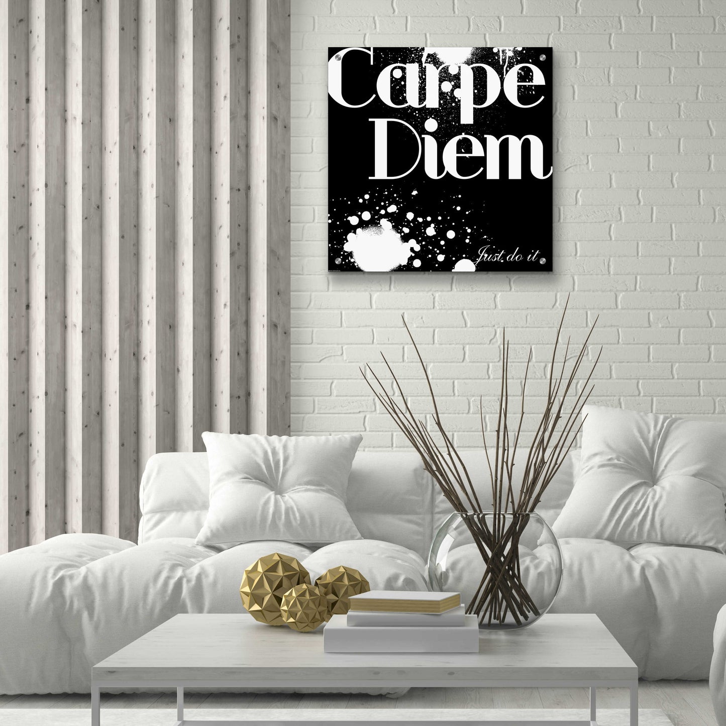 Epic Art 'Carpe Diem' by GraphINC, Acrylic Glass Wall Art,24x24