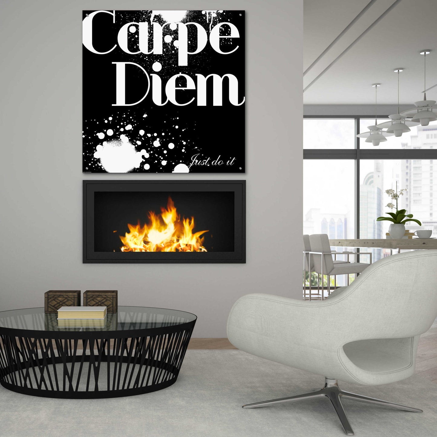 Epic Art 'Carpe Diem' by GraphINC, Acrylic Glass Wall Art,36x36