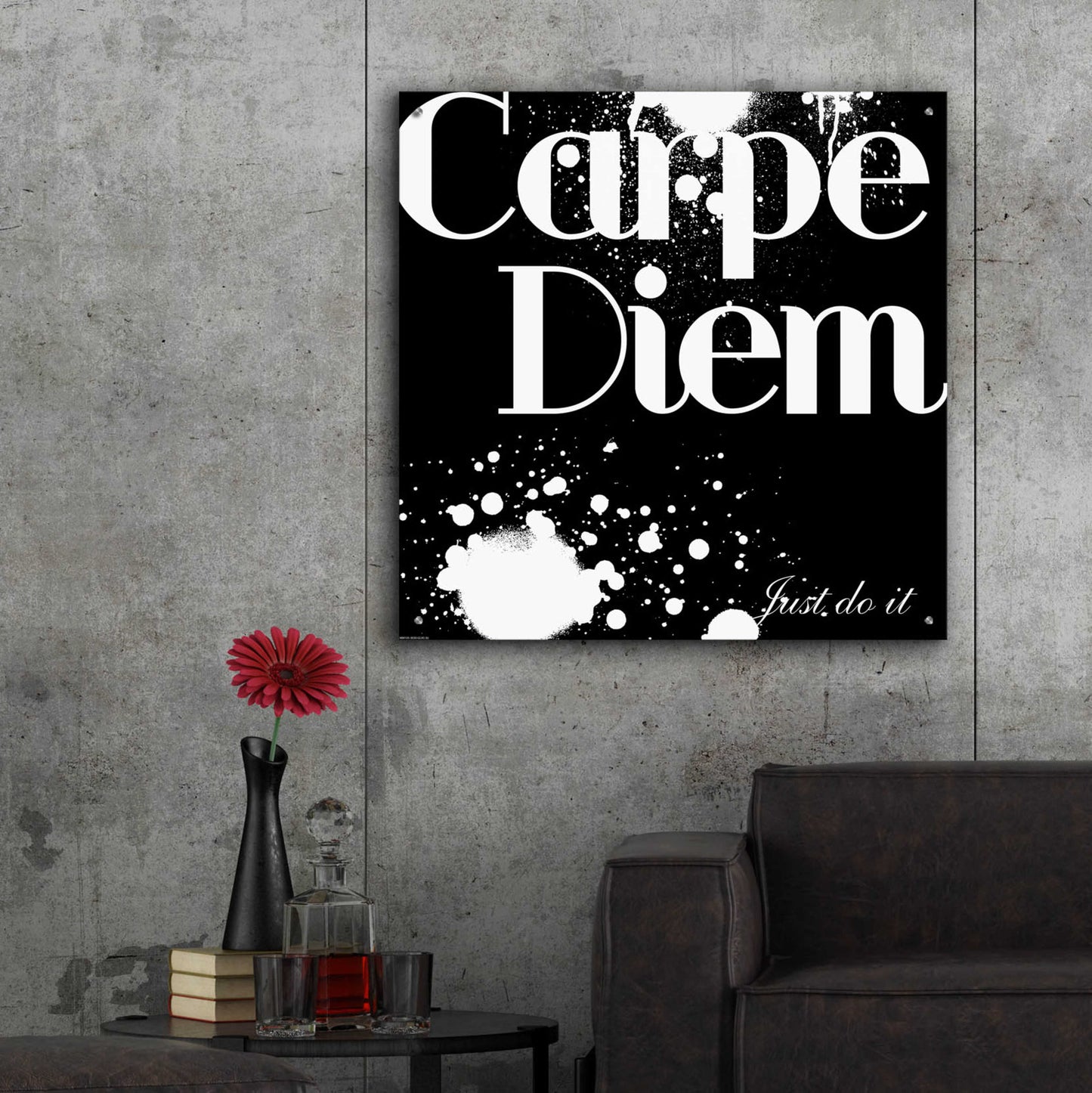 Epic Art 'Carpe Diem' by GraphINC, Acrylic Glass Wall Art,36x36