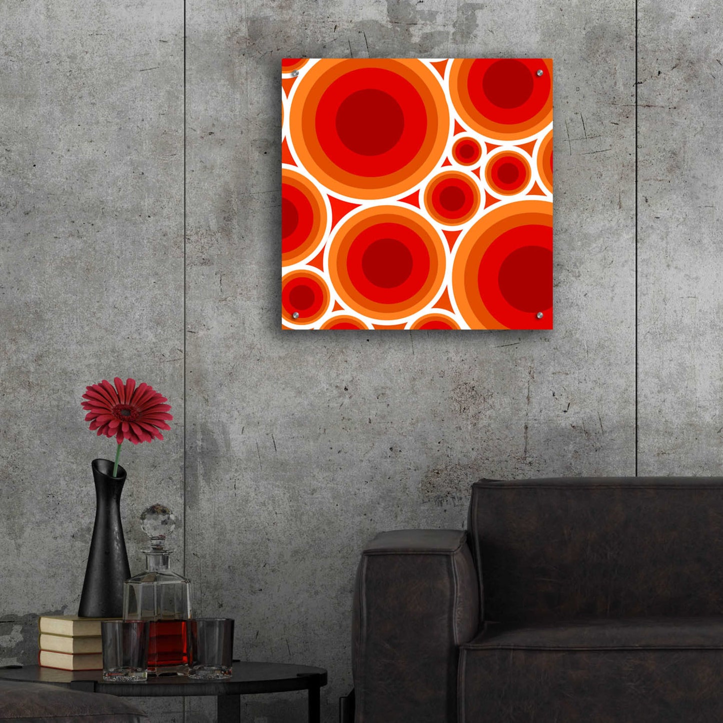 Epic Art 'Circles 1' by GraphINC, Acrylic Glass Wall Art,24x24