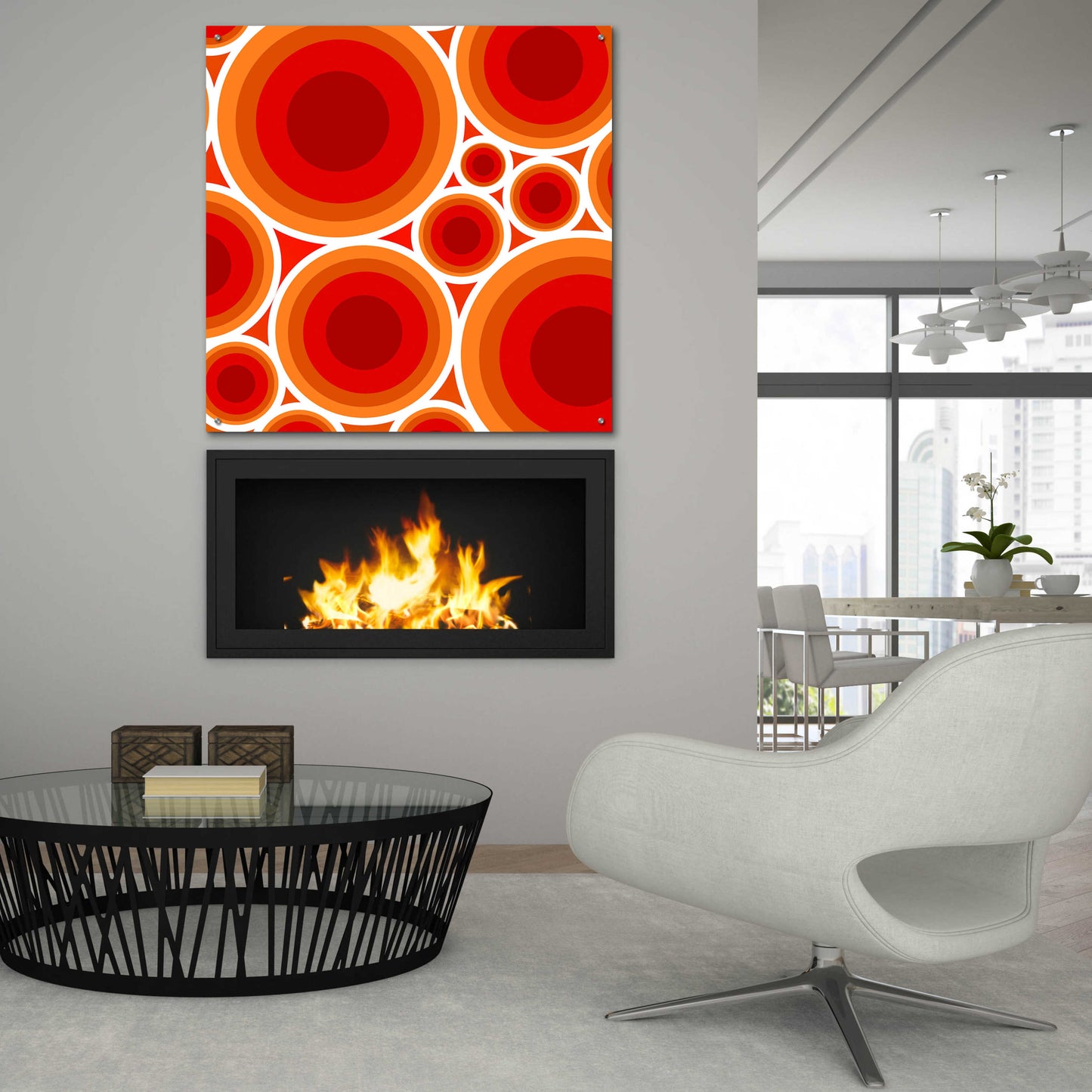 Epic Art 'Circles 1' by GraphINC, Acrylic Glass Wall Art,36x36