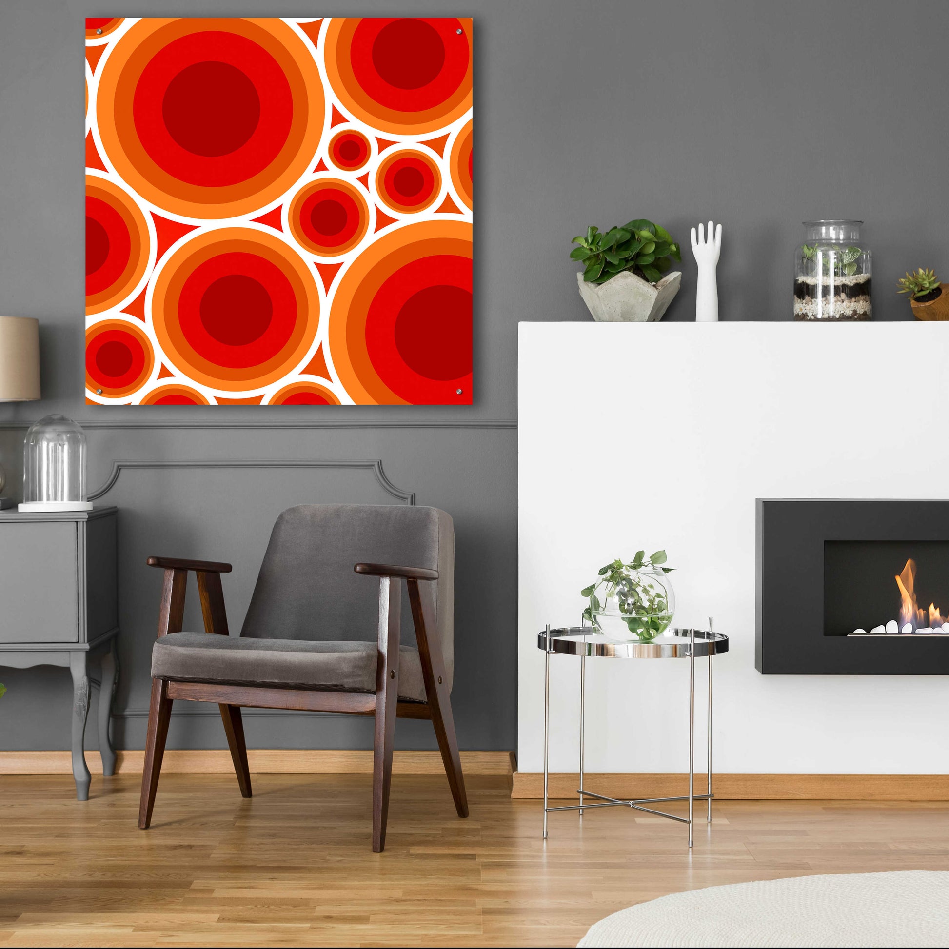 Epic Art 'Circles 1' by GraphINC, Acrylic Glass Wall Art,36x36