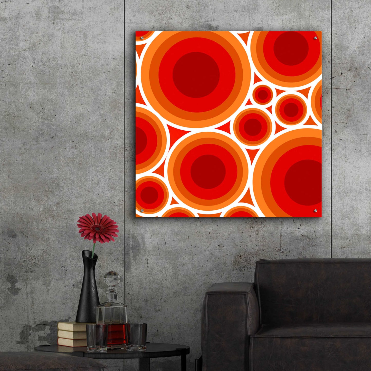 Epic Art 'Circles 1' by GraphINC, Acrylic Glass Wall Art,36x36