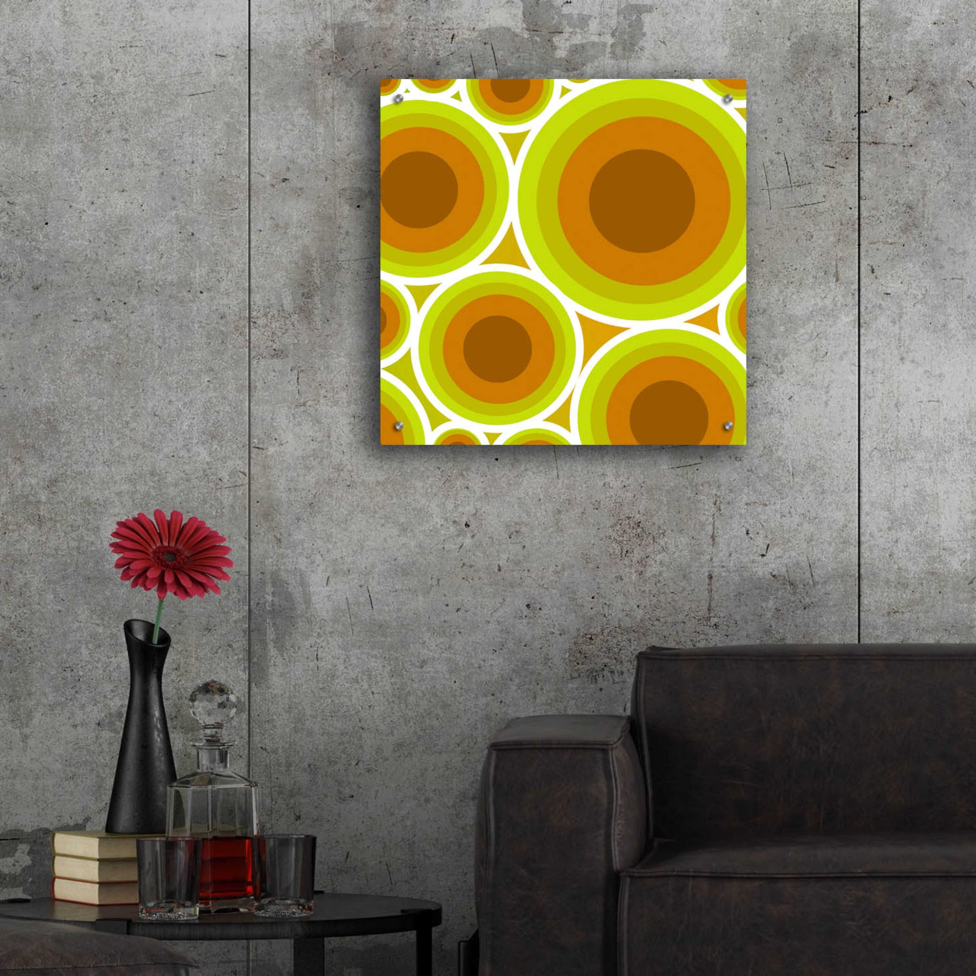 Epic Art 'Circles 2' by GraphINC, Acrylic Glass Wall Art,24x24