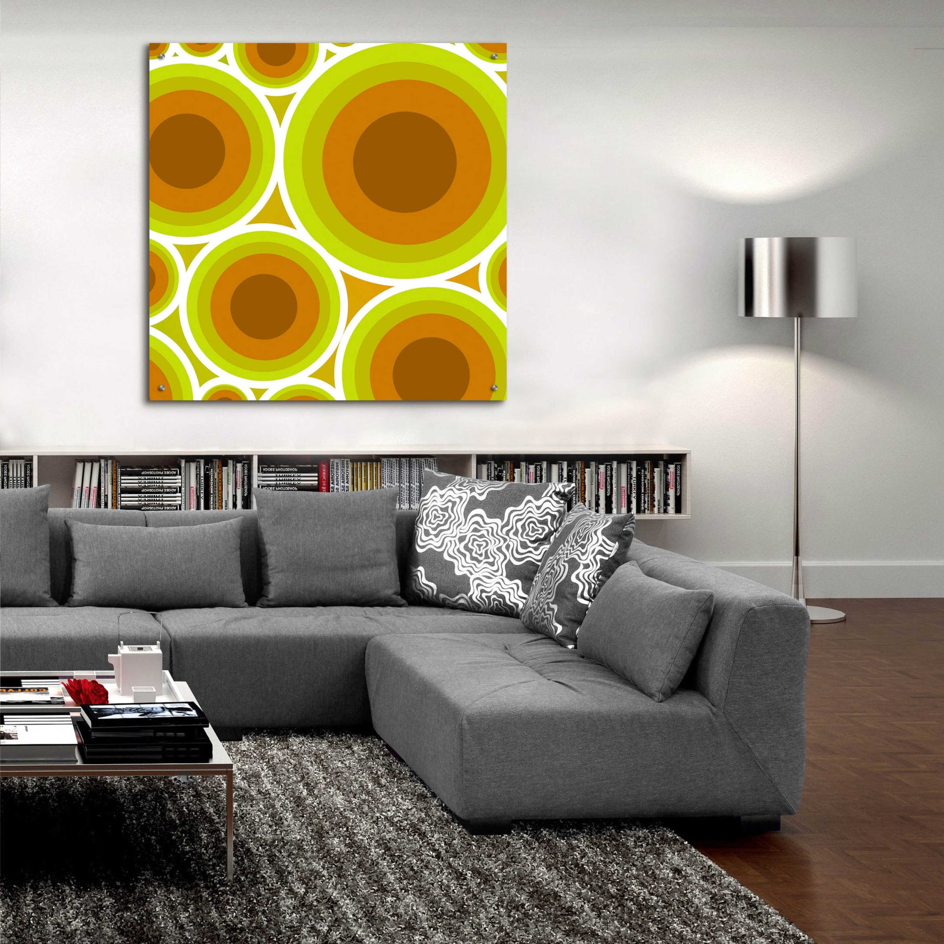 Epic Art 'Circles 2' by GraphINC, Acrylic Glass Wall Art,36x36